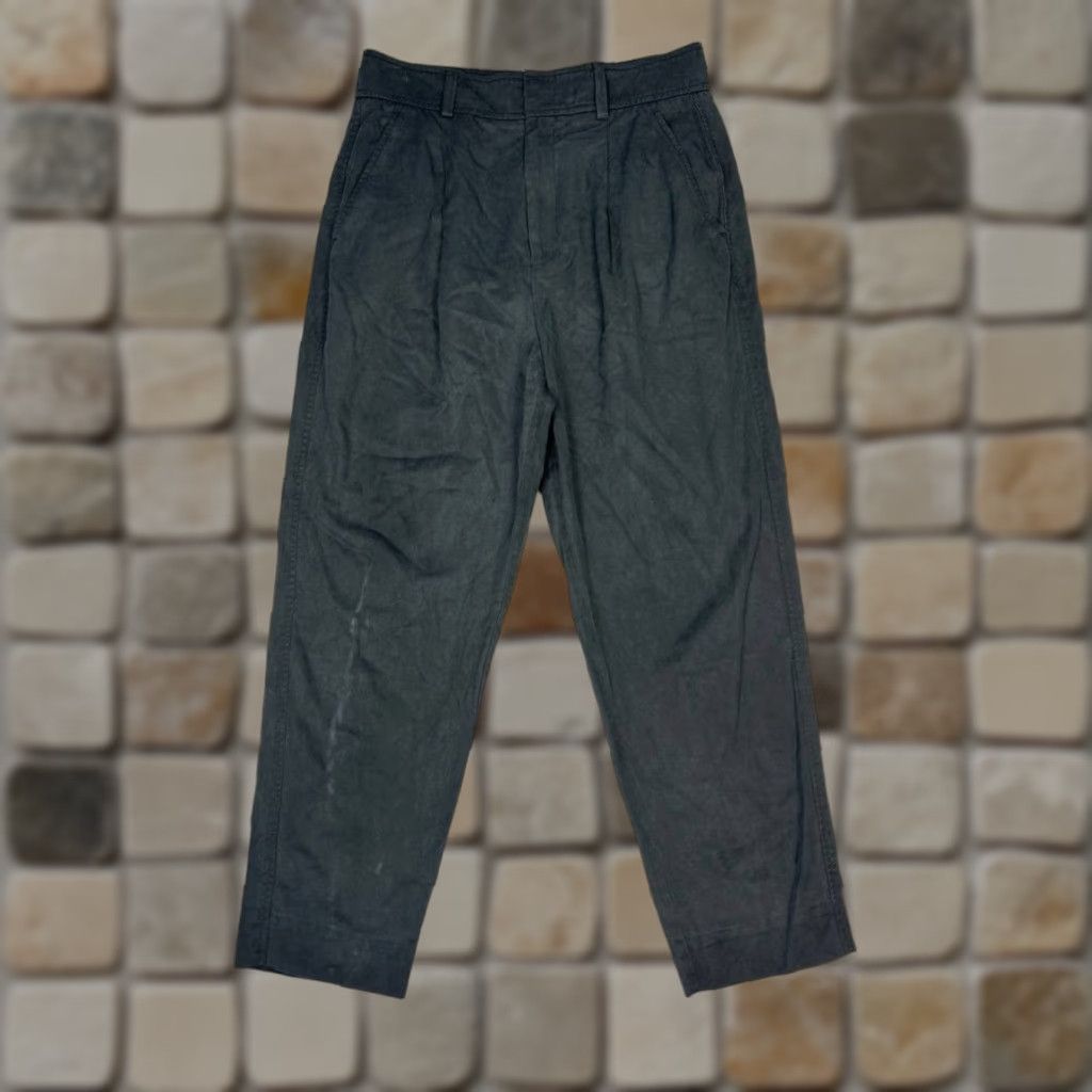 Everlane Everlane Chino Pants Women 8 Black Cotton Stretch Pleated High Rise Straight Leg Size 30" / US 8 / IT 44 - 1 Thumbnail
