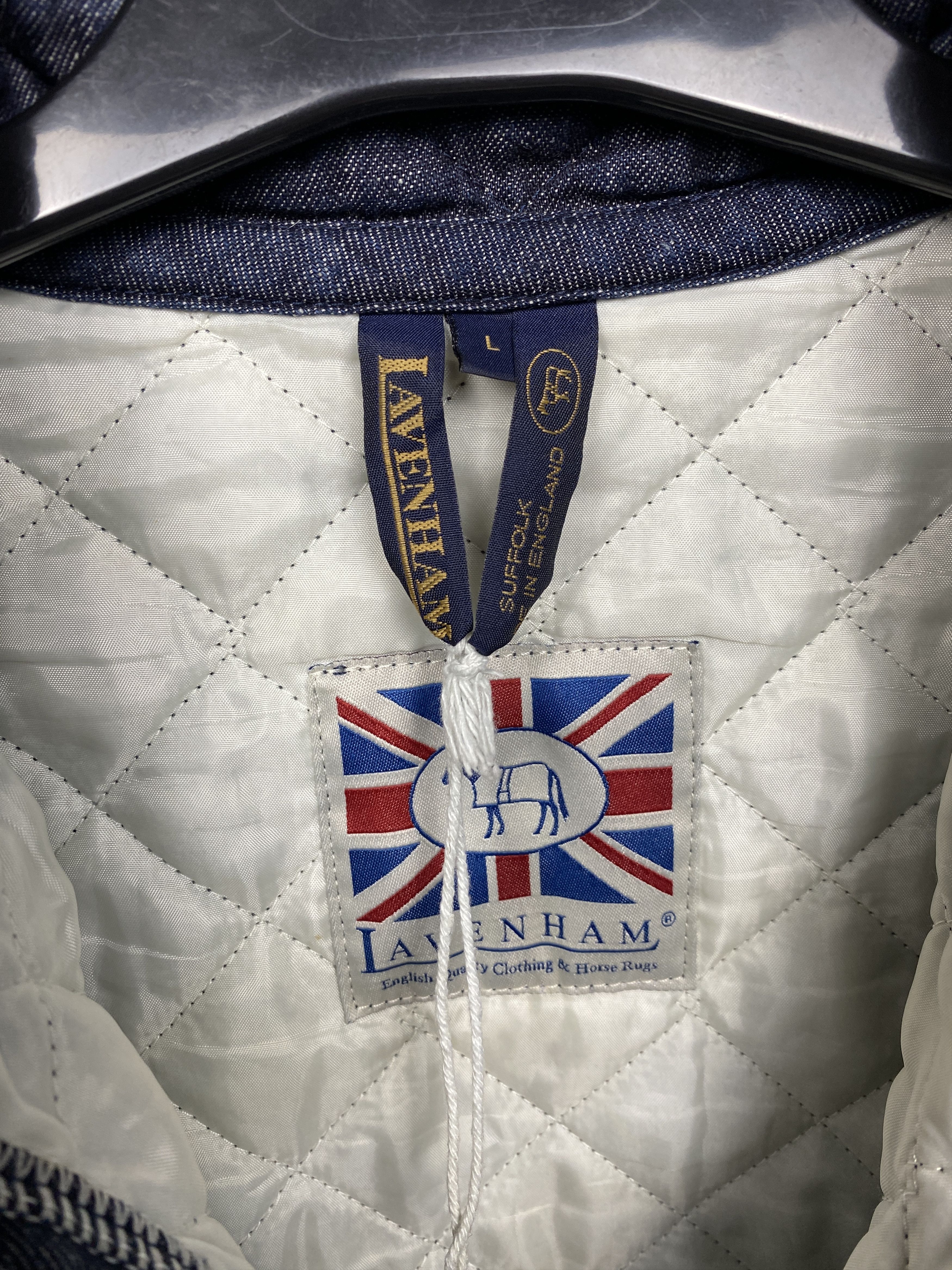 Lavenham × Vintage Lavenham Vintage Mens LINEN Quilted Light Jacket Size US L / EU 52-54 / 3 - 4 Thumbnail