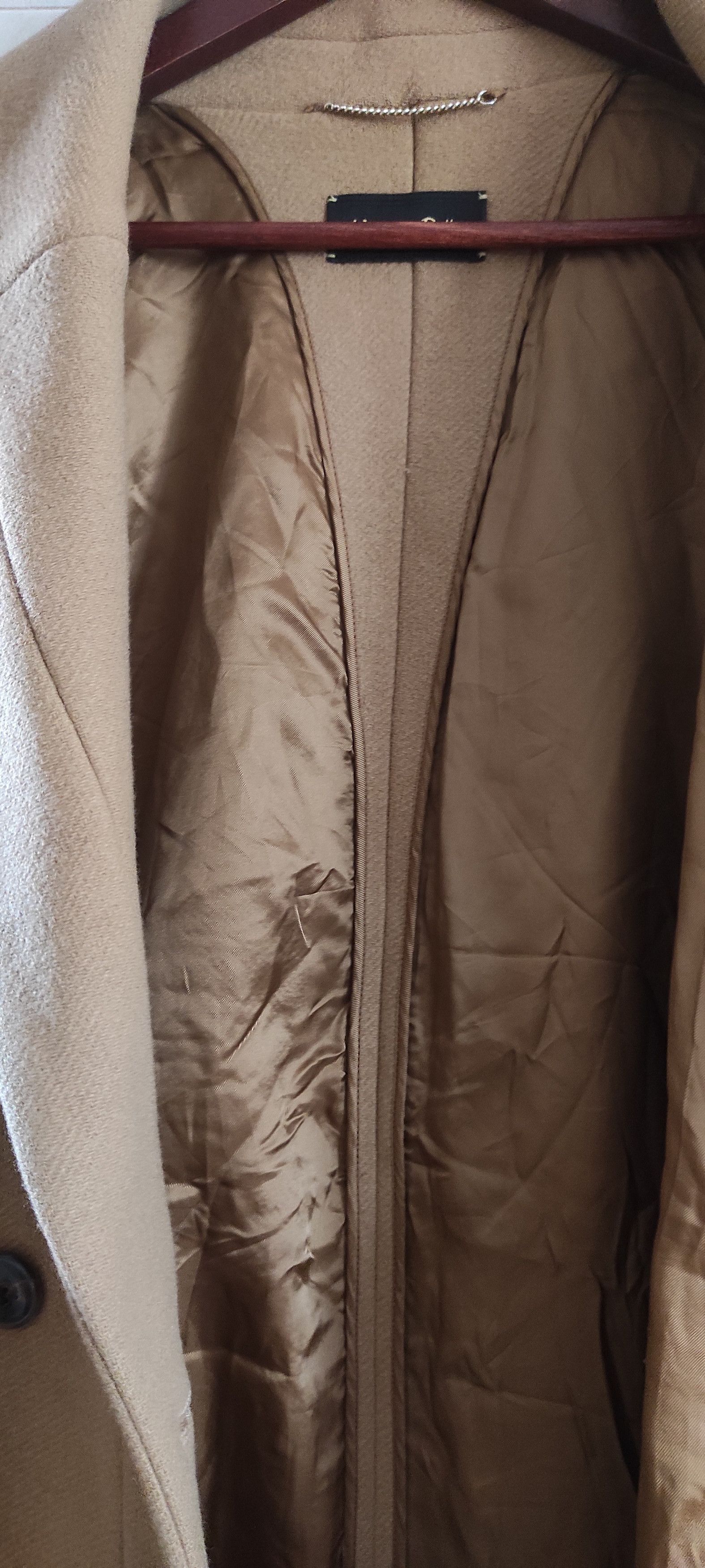 Massimo Dutti Massimo Dutti Mid Long Wool-Blend Coat in Camel Size L / US 10 / IT 46 - 20 Thumbnail