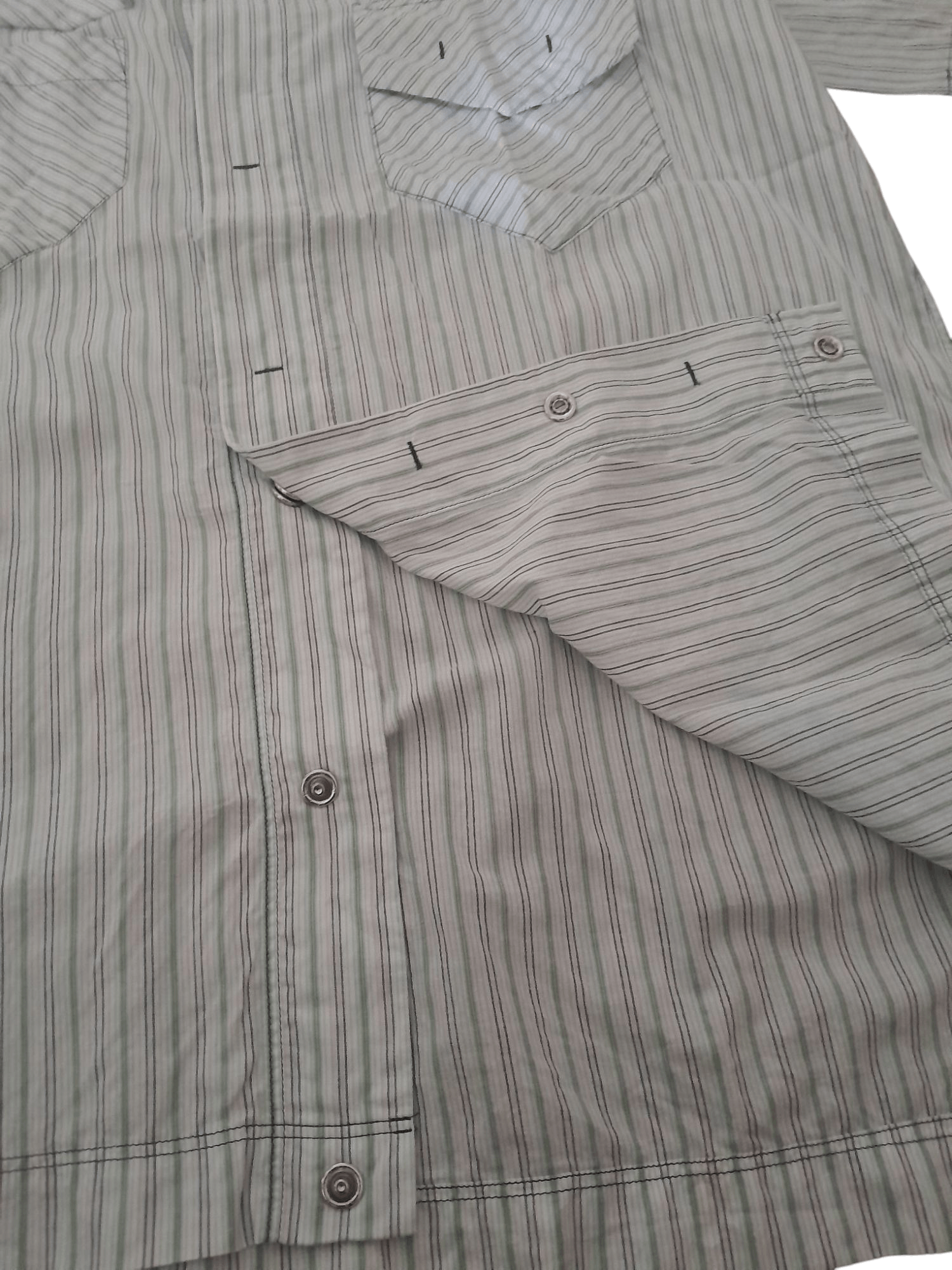 Nonnative Nonnative green stripe metal button shirt Size US M / EU 48-50 / 2 - 4 Thumbnail