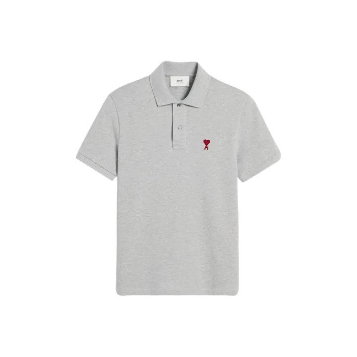 AMI AMIPARIS Comfort Heart Pattern Cotton Polo 0079 Size US L / EU 52-54 / 3 - 1 Thumbnail