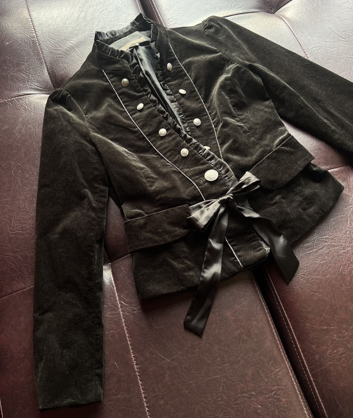 Japanese Brand Sora velvet dark brown jacket 🤎 Size S / US 4 / IT 40 - 9 Thumbnail