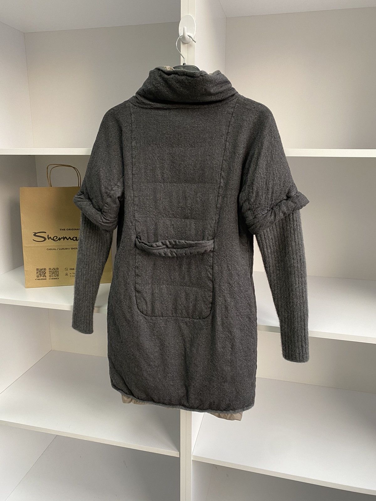 Brunello Cucinelli × Designer × Vintage Vintage Brunello Cucinelli women’s Cashmere Luxury Gray Coat Size M / US 6-8 / IT 42-44 - 14 Thumbnail