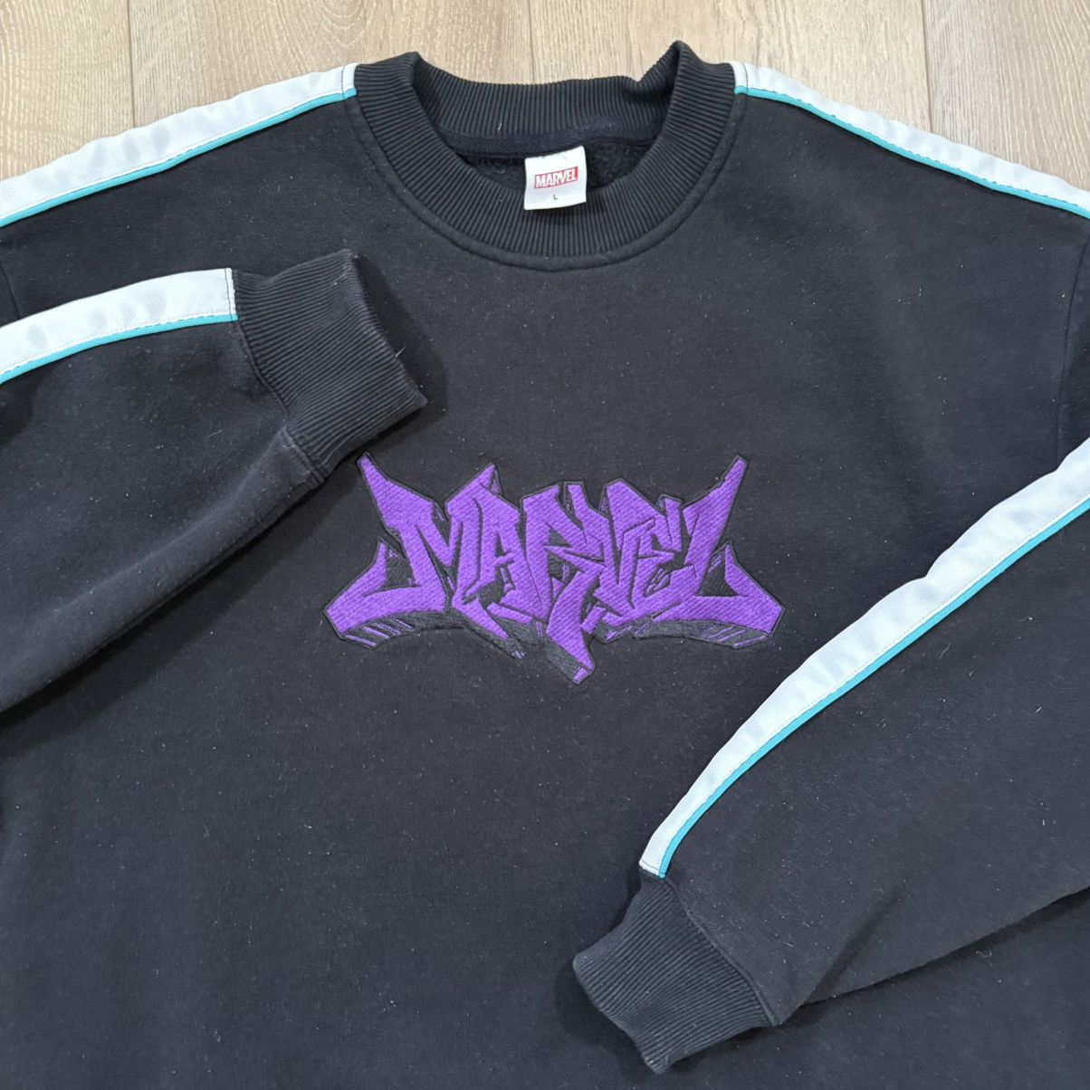 Japanese Brand × Marvel Comics Black Marvel/Japan fleece crewneck Size US L / EU 52-54 / 3 - 9 Thumbnail