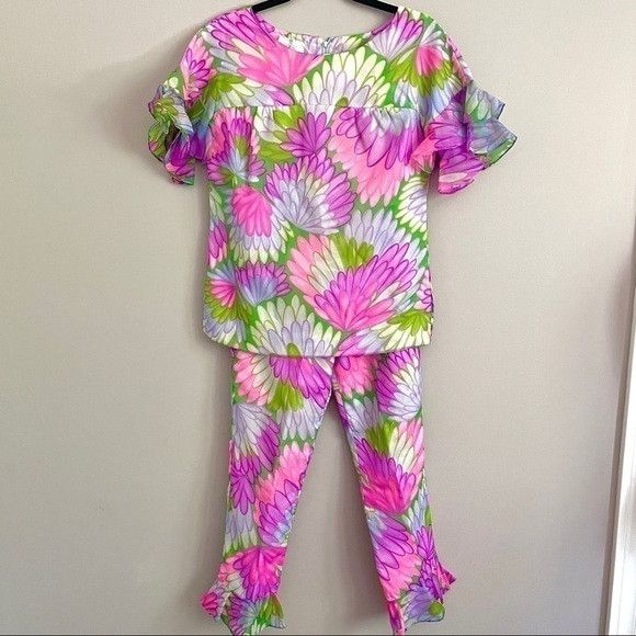 Vintage Vintage 60s Floral Hippie Short Sleeve Pant Suit - XS/24" Size XS / US 0-2 / IT 36-38 - 15 Thumbnail