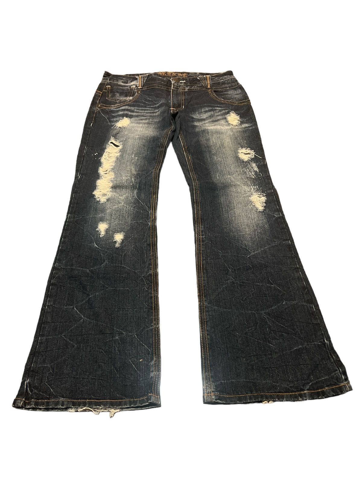 Other FLARED‼️ORIGINAL JEANS RIPPED DISTRESSED DENIM PANT Size US 32 / EU 48 - 5 Thumbnail