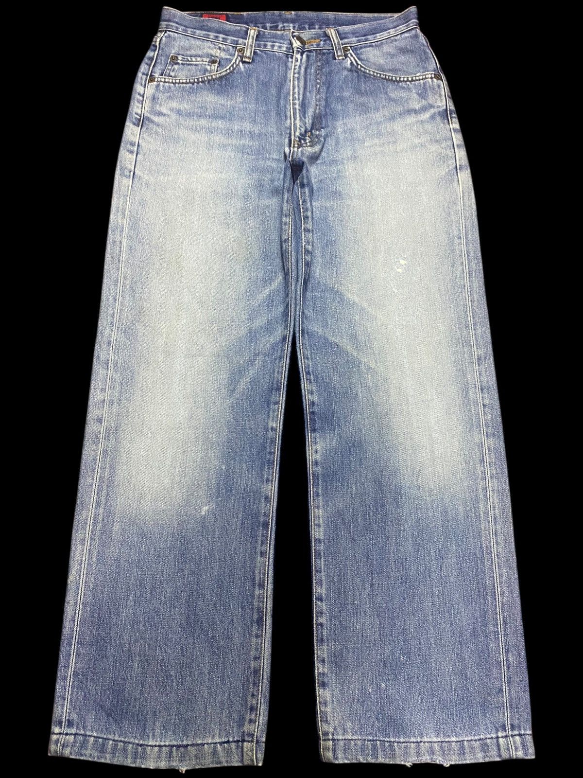 Edwin Vintage Edwin 503z Faded Wash Distressed Loose Jeans Size US 30 / EU 46 - 1 Thumbnail