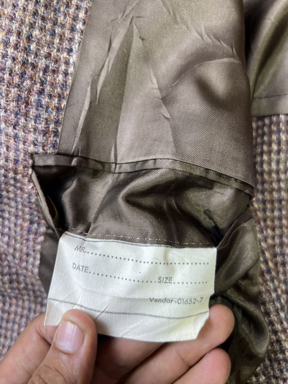Harris Tweed Harris Tweed Stafford Blazer Brown Houndstooth Elbow Patch Size 46R - 8 Thumbnail