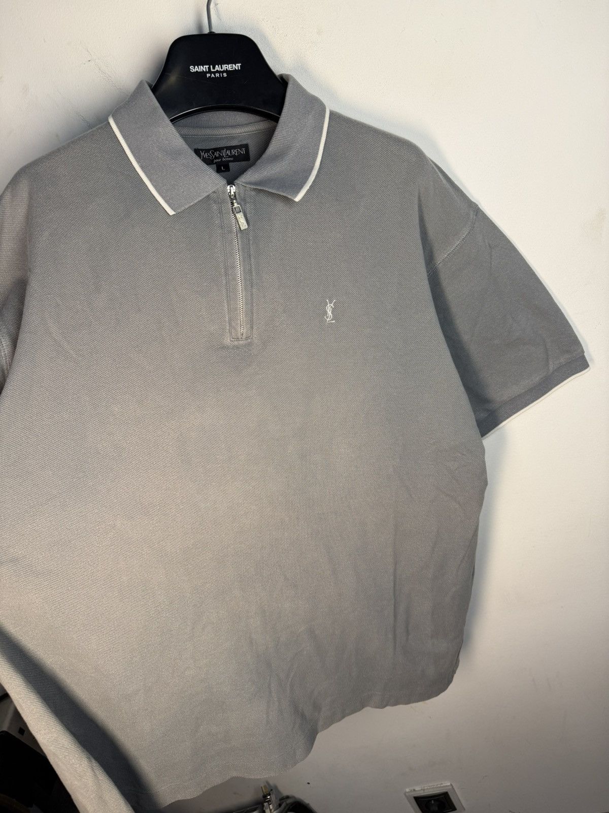 Yves Saint Laurent 90s YSL Polo Super Soft Button Up T-Shirt Vintage Shirt y2k Size US L / EU 52-54 / 3 - 9 Thumbnail