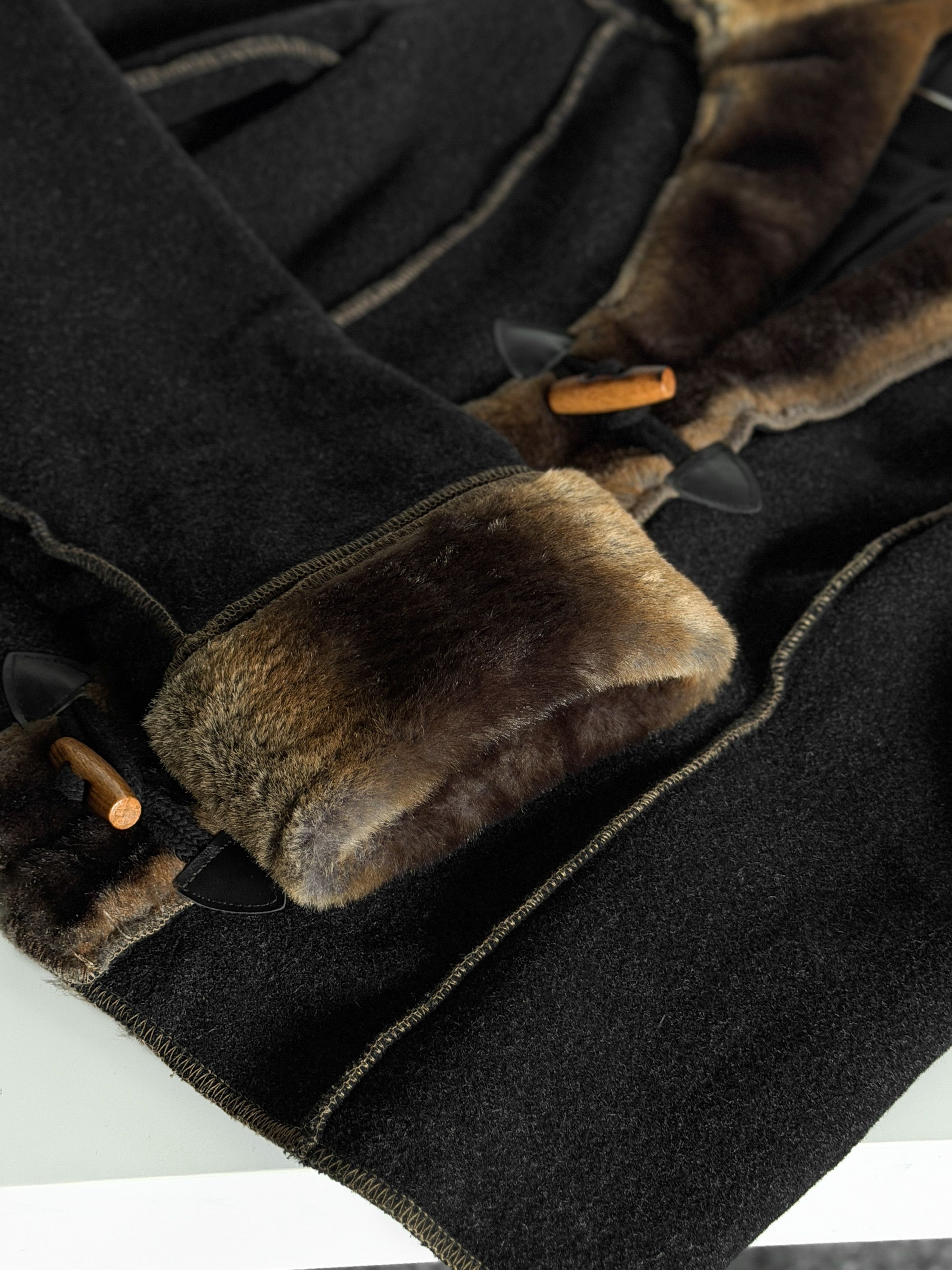 Sandro Sandro Paris Knit Jacket Faux Fur Trim Toggle Cardigan Size S / US 4 / IT 40 - 6 Thumbnail
