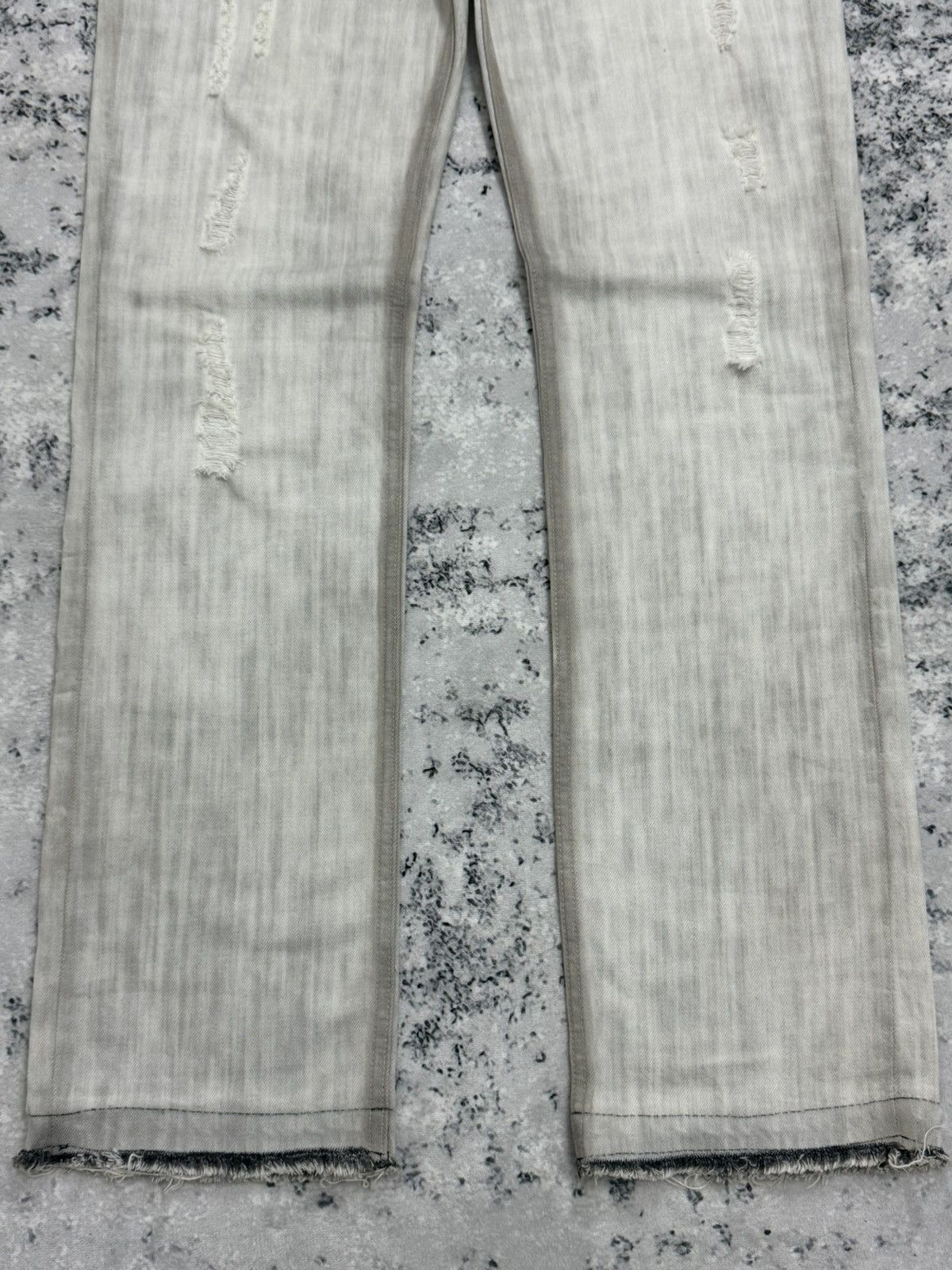 DKNY DKNY Double Waist Studs Released Hem Y2K Grey Straight Jeans Size US 32 / EU 48 - 6 Thumbnail