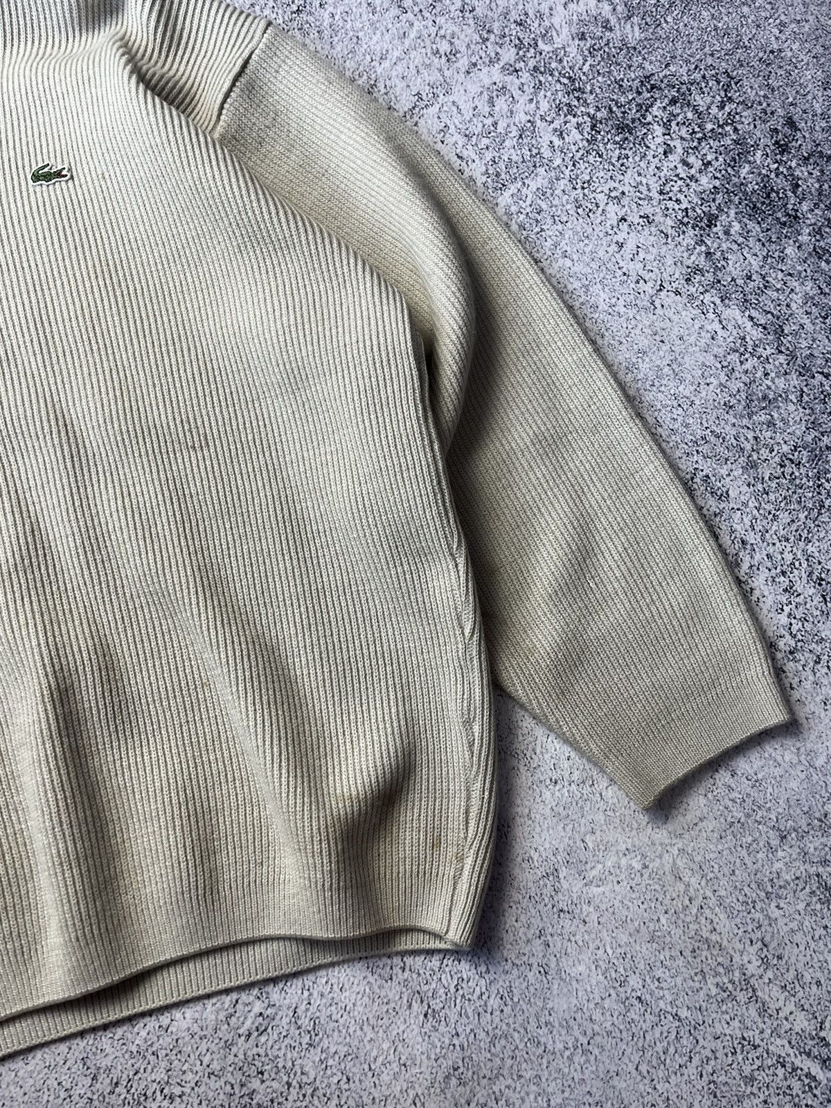 Lacoste Rare Vintage Lacoste Distressed Wool Knitted Sweater Y2K Size US M / EU 48-50 / 2 - 13 Thumbnail