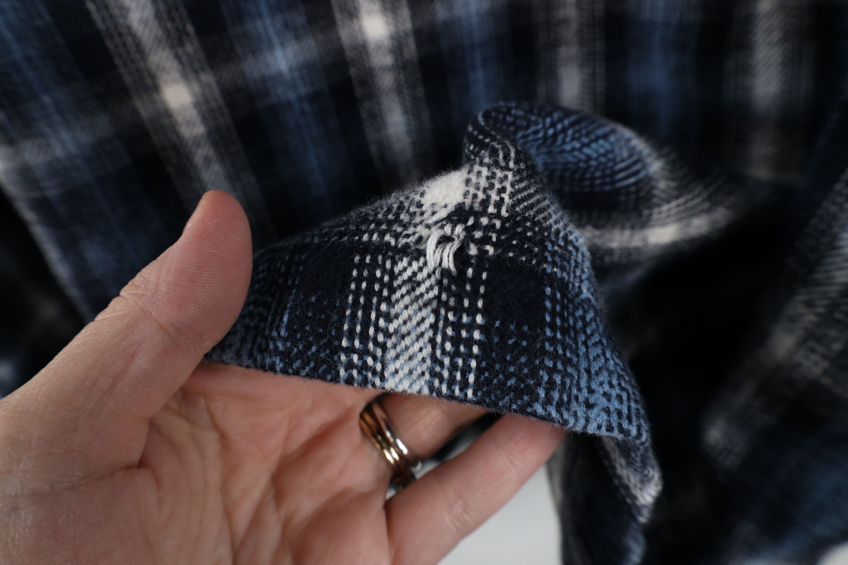 Vintage Vintage 90s Streetwear Heavyweight Flannel Button Shirt Blue Size US XL / EU 56 / 4 - 10 Thumbnail