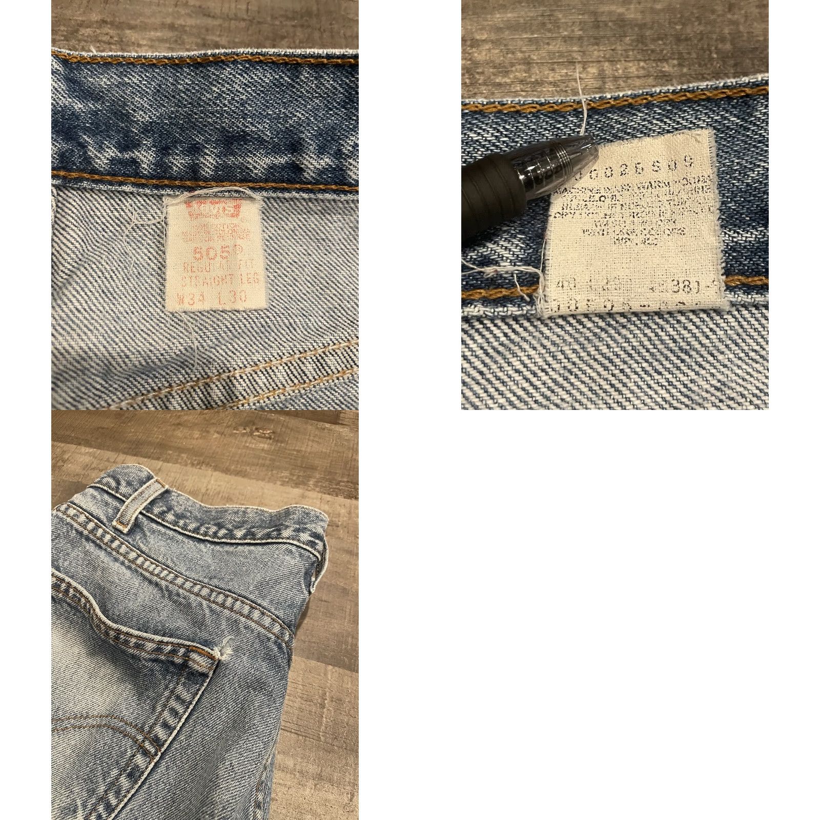 Levi's VTG Levi’s 505 Jeans Regular Fit Straight Leg 34x30 Mens Light Wash Denim Cotton Blue 90s Grunge USA Fat ??? Size US 34 / EU 50 - 8 Thumbnail
