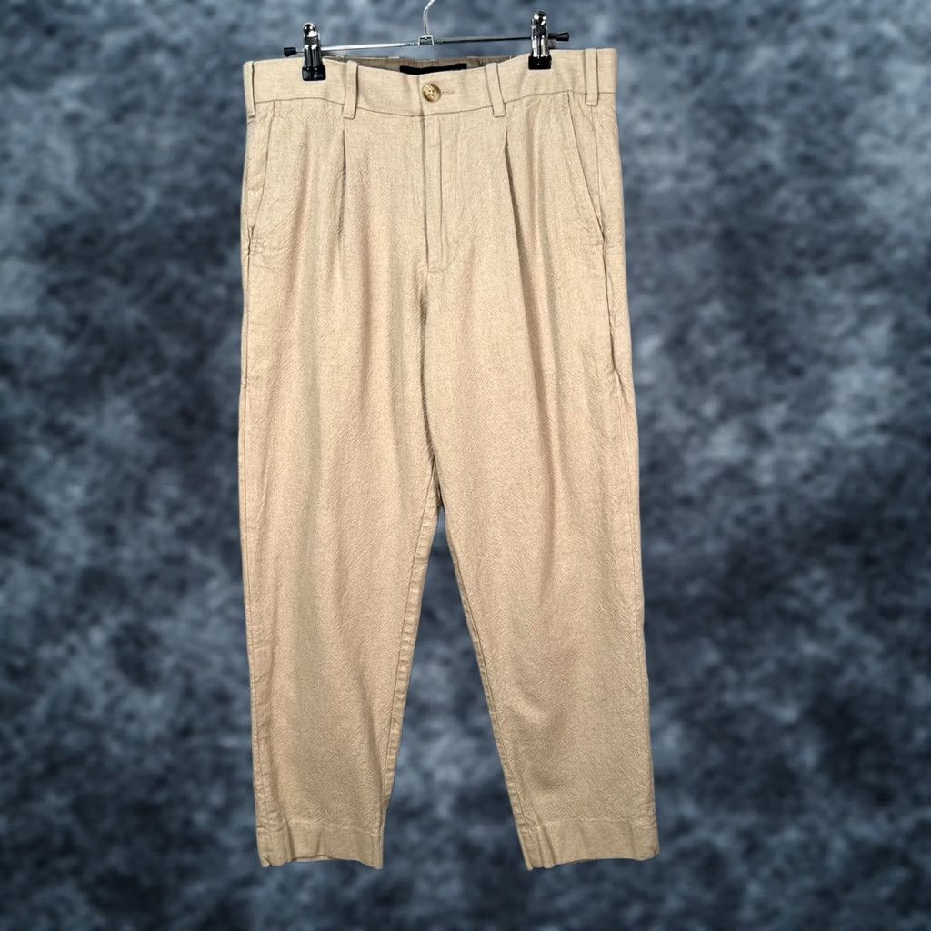 Abercrombie & Fitch Abercrombie & Fitch Mens 30 x 26 Beige Pleated Cotton Blend Pants Shirt? Size US 30 / EU 46 - 1 Thumbnail