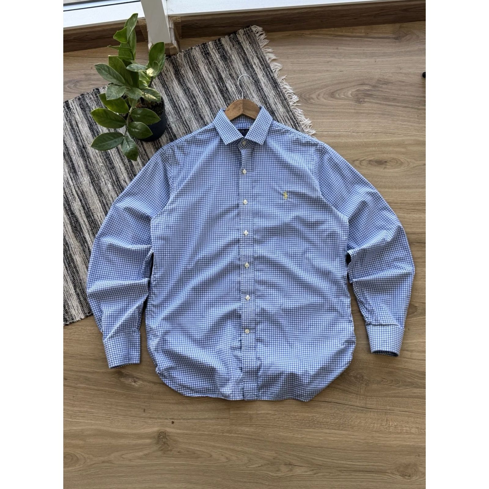 Polo Ralph Lauren VINTAGE Polo Ralph Lauren Shirt Plaid Checked Blue White Button Up Luxury Shirt Men M Size US M / EU 48-50 / 2 - 2 Thumbnail