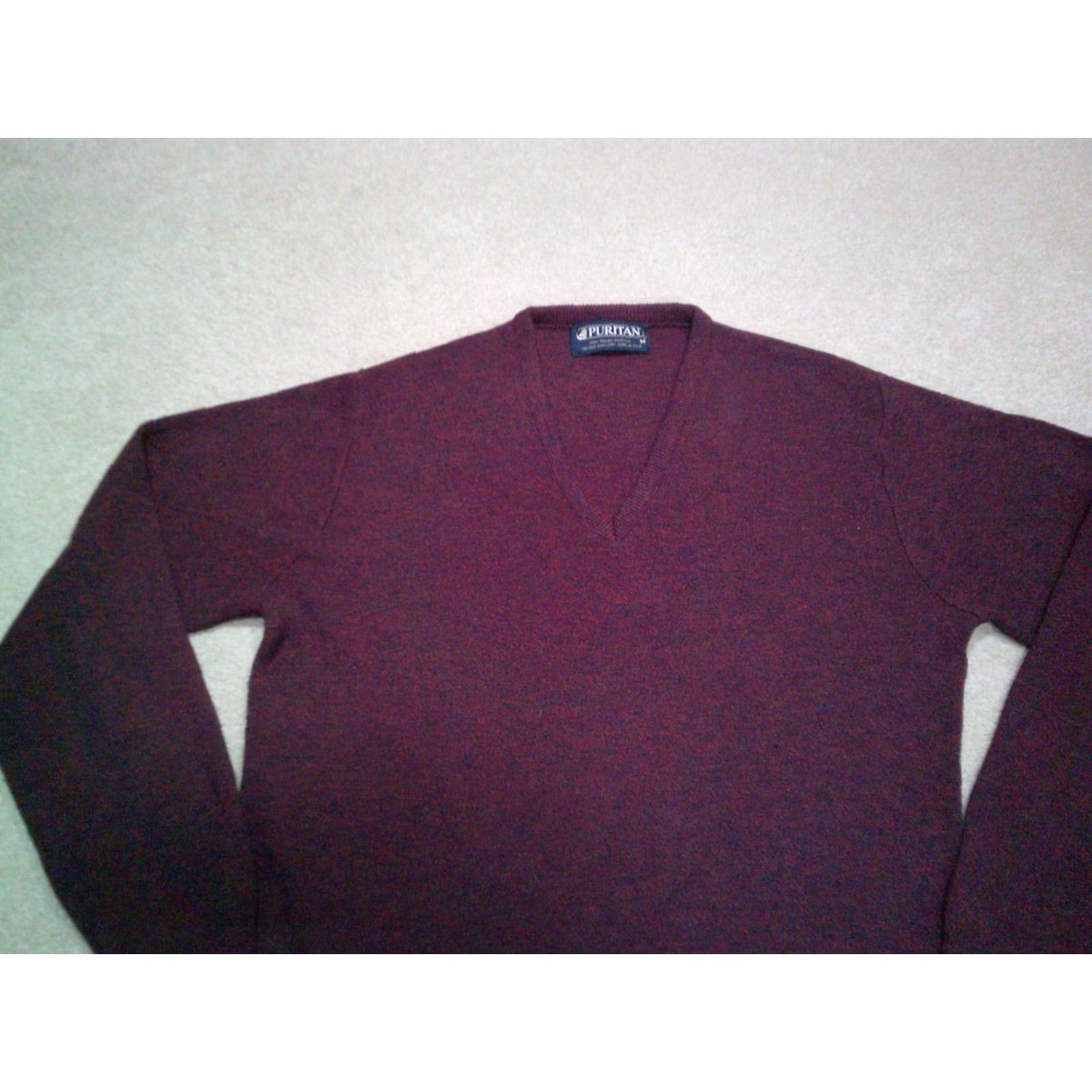 Vintage VINTAGE Miller Puritan V Neck Sweater Mens M Maroon 80s Sweater Mens M Maroon 80s Size US M / EU 48-50 / 2 - 3 Thumbnail