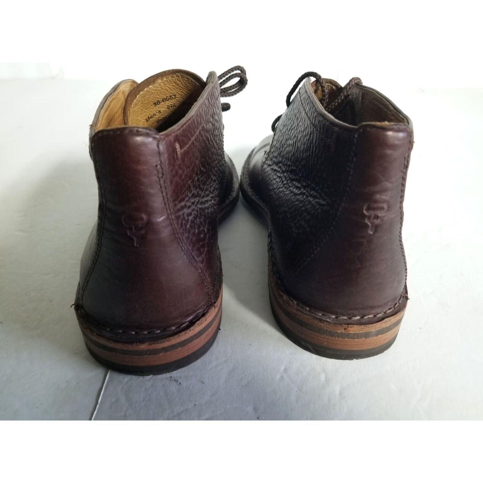 Vibram HS TRASK Brady Men CHUKKA Boot Leather Lace Up 8 M Brown VIBRAM Leather Outsole Mens Size US 8 / EU 41 - 3 Thumbnail