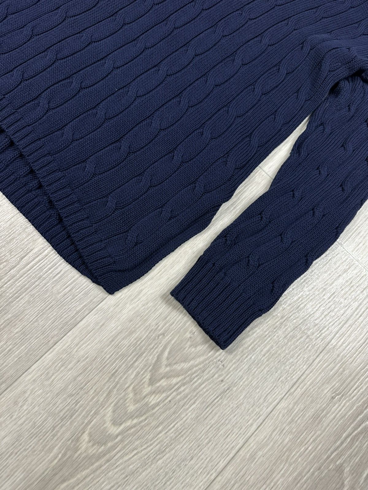 Polo Ralph Lauren Polo Ralph Lauren V-neck Cable Sweater Knits Oversized M Size M / US 6-8 / IT 42-44 - 5 Thumbnail