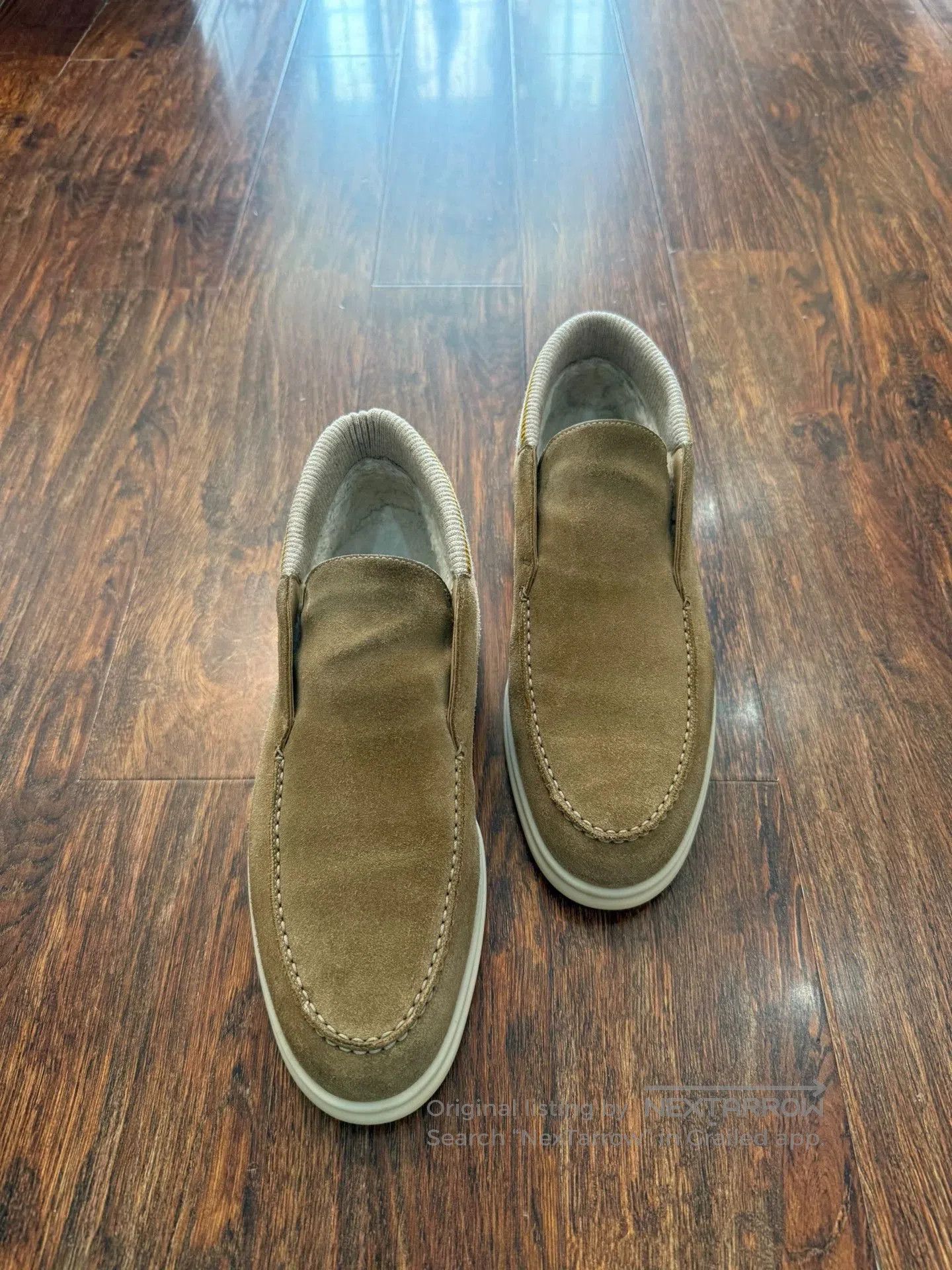 Loro Piana Beige Suede Slip-On Shoes. Size US 8 / EU 41 - 1 Thumbnail