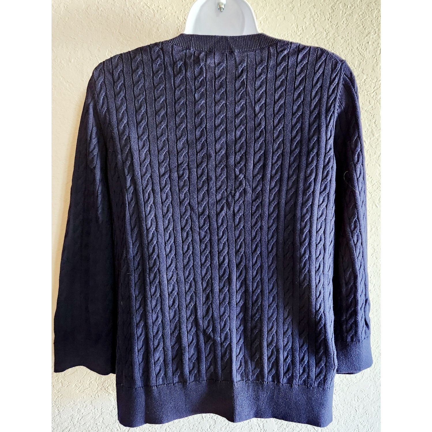 Other Talbots Navy Blue Gold Button Knit Cardigan Small Petite Size S / US 4 / IT 40 - 3 Thumbnail