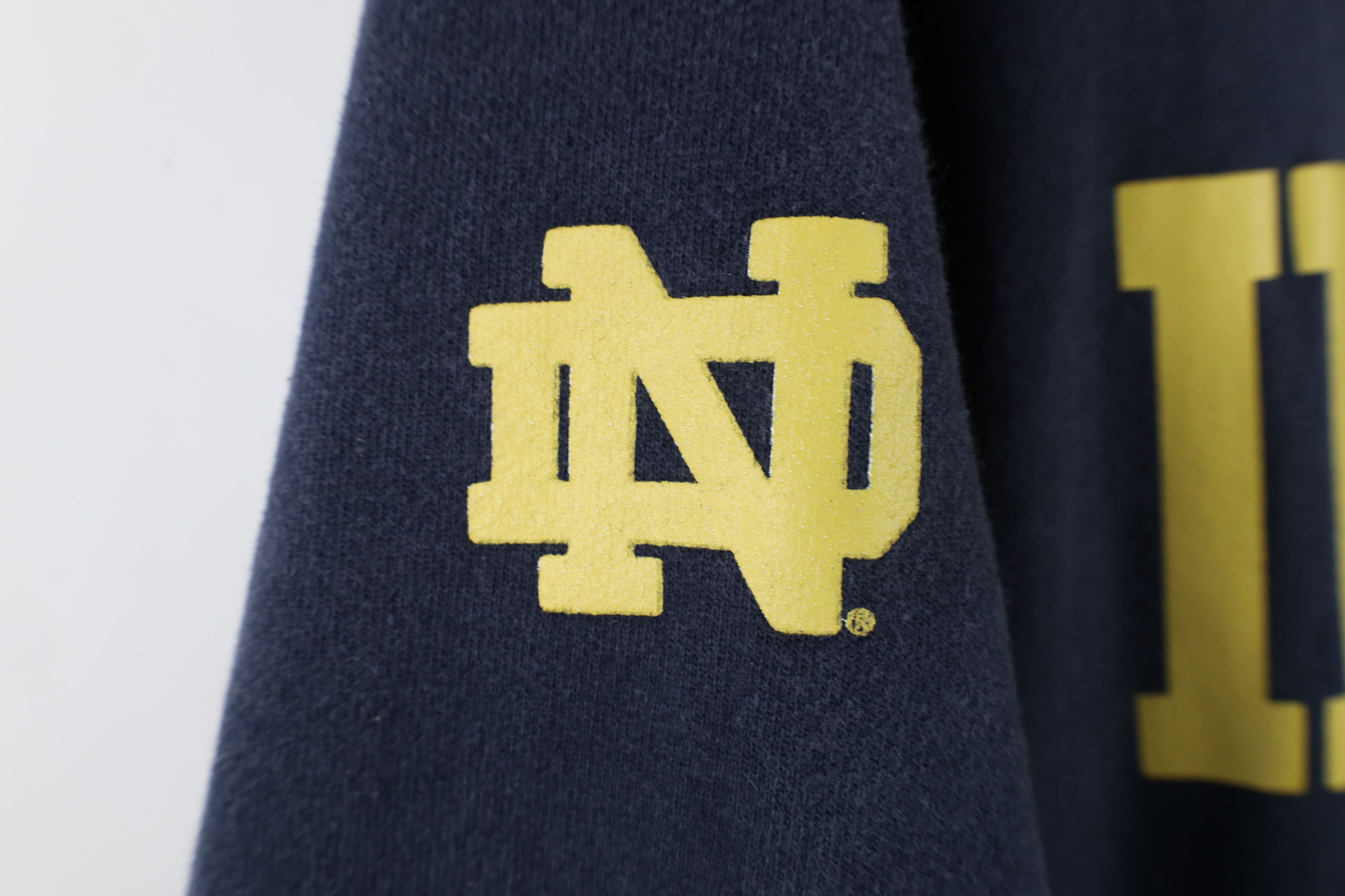 Vintage Vintage 90s Reverse Dame University Sweatshirt Blue Irish Size US XXL / EU 58 / 5 - 5 Thumbnail