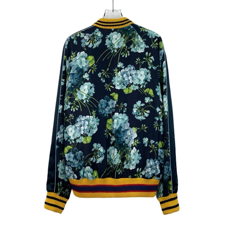 Gucci Gucci Color-blocked striped floral full-print mulberry silk Size US M / EU 48-50 / 2 - 2 Thumbnail