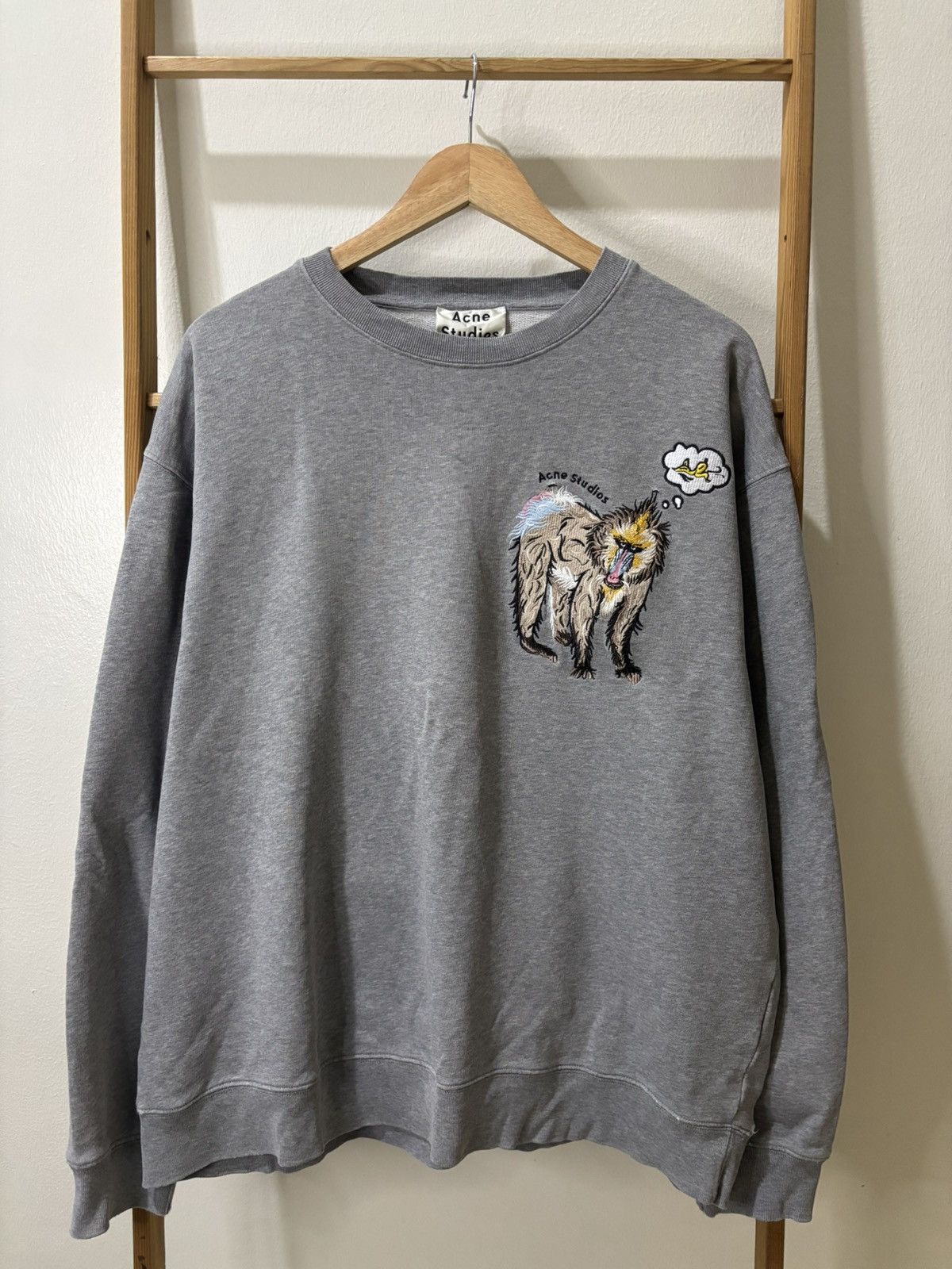 Acne Studios Acne Studios Forba Animal Embroidered Sweatshirt Size US L / EU 52-54 / 3 - 1 Thumbnail