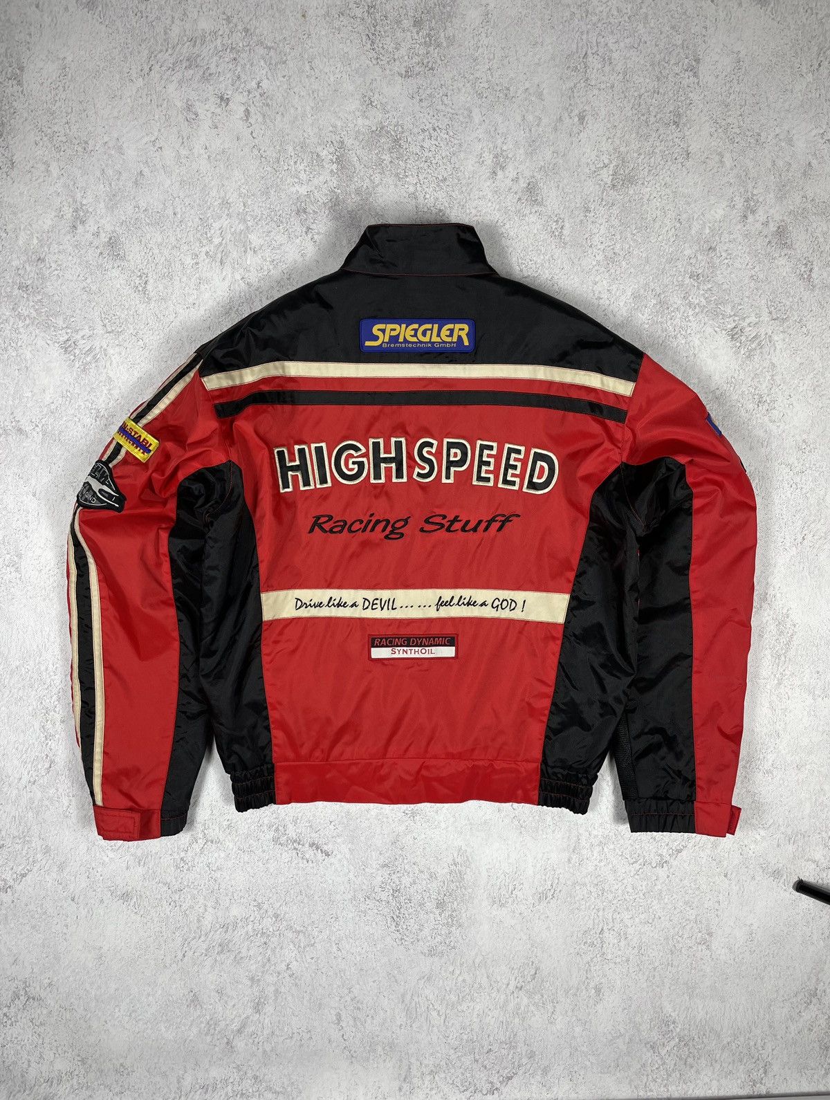 Vintage High Speed Vintage Racing Moto Jacket Big Logo M Size US M / EU 48-50 / 2 - 6 Thumbnail