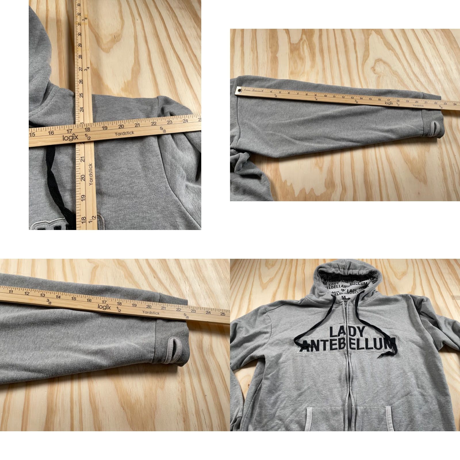 Vintage Lady Antebellum Hoodie Women XL Gray Take Me Downtour Tour Embroidered Full Zip 2014 Womens Size XL / US 12-14 / IT 48-50 - 8 Thumbnail