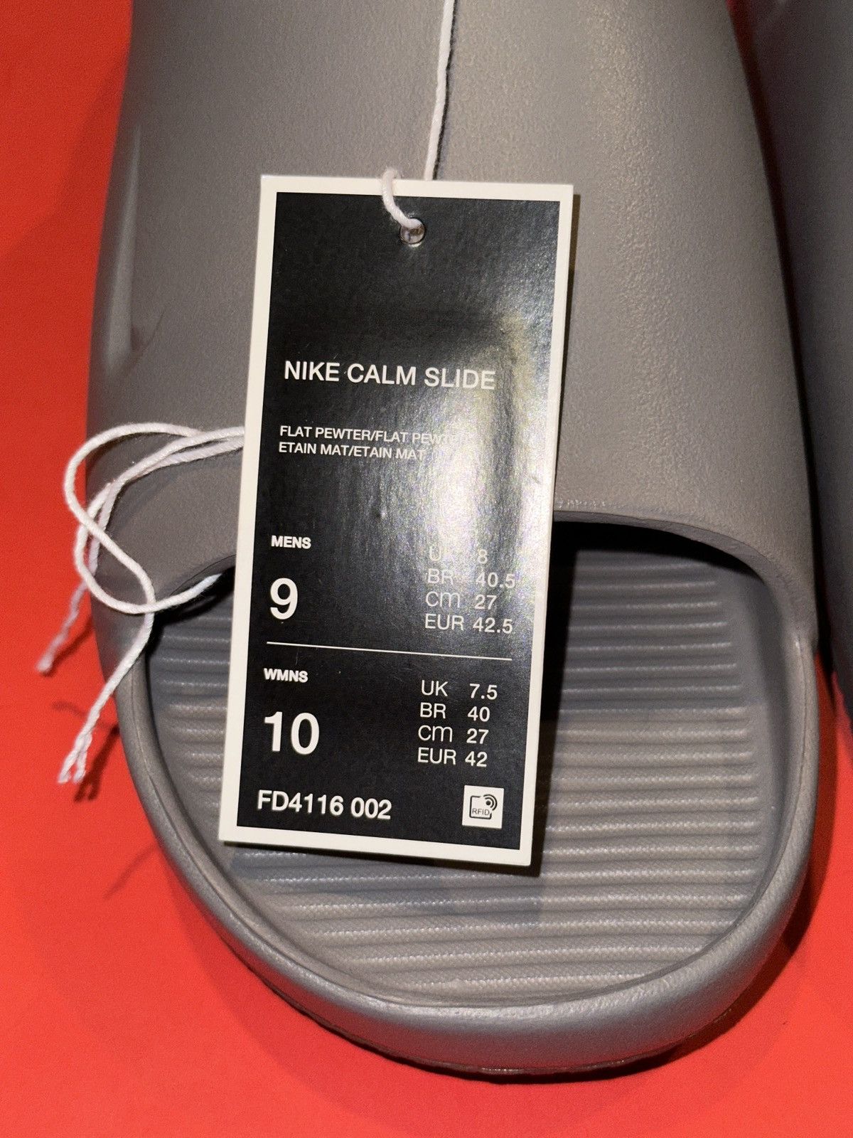 Nike Nike Calm Slide Flat Pewter Grey Slipper Sandals Slides 9 Size US 9 / EU 42 - 2 Thumbnail
