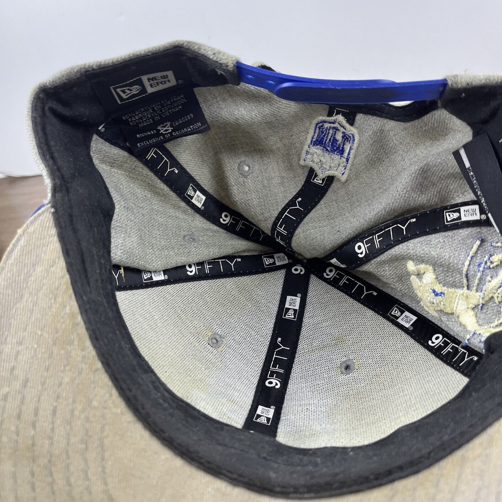 New Era Indianapolis Colts Hat New Era 9FIFTY Gray Snapback Hat Adju Size ONE SIZE - 19 Thumbnail