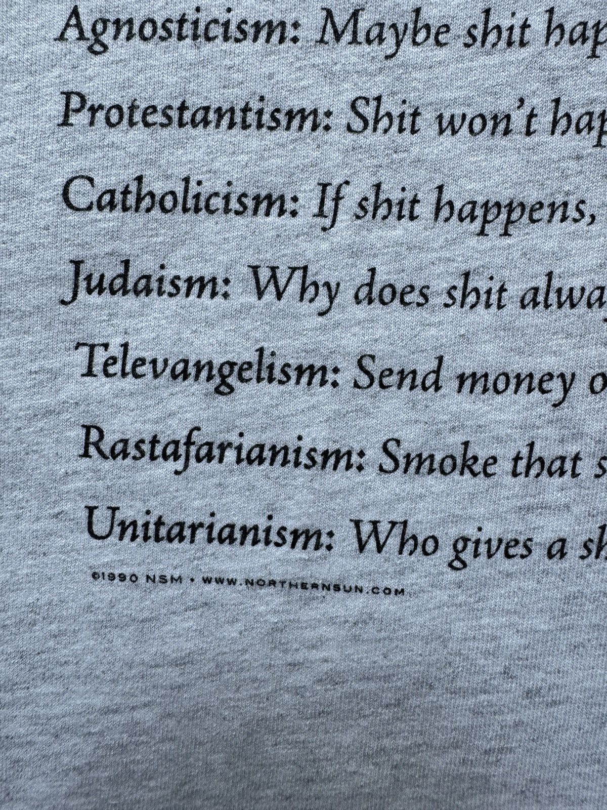 Vintage Vintage 1999 Religions of the world 90s humor funny Tee Size US XL / EU 56 / 4 - 4 Thumbnail