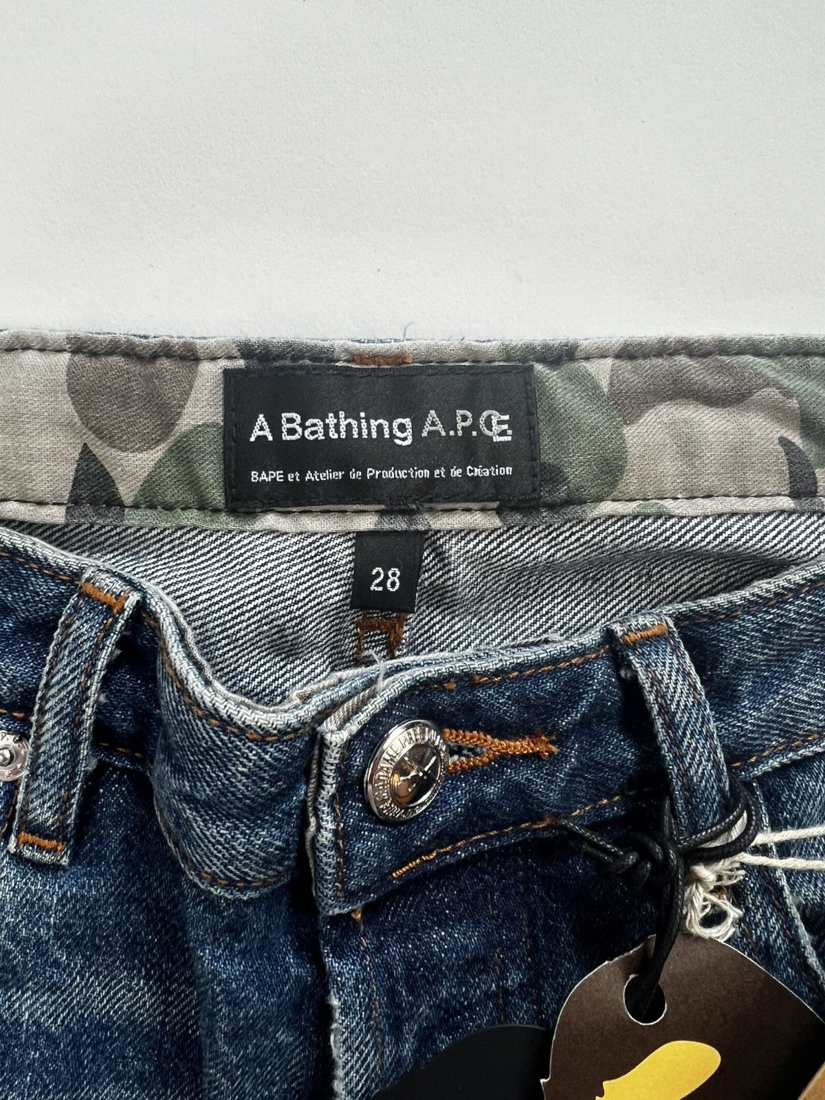 A.P.C. × Bape A Bathing Ape A.P.C. Damage Stonewashed Jeans Size US 29 - 3 Thumbnail