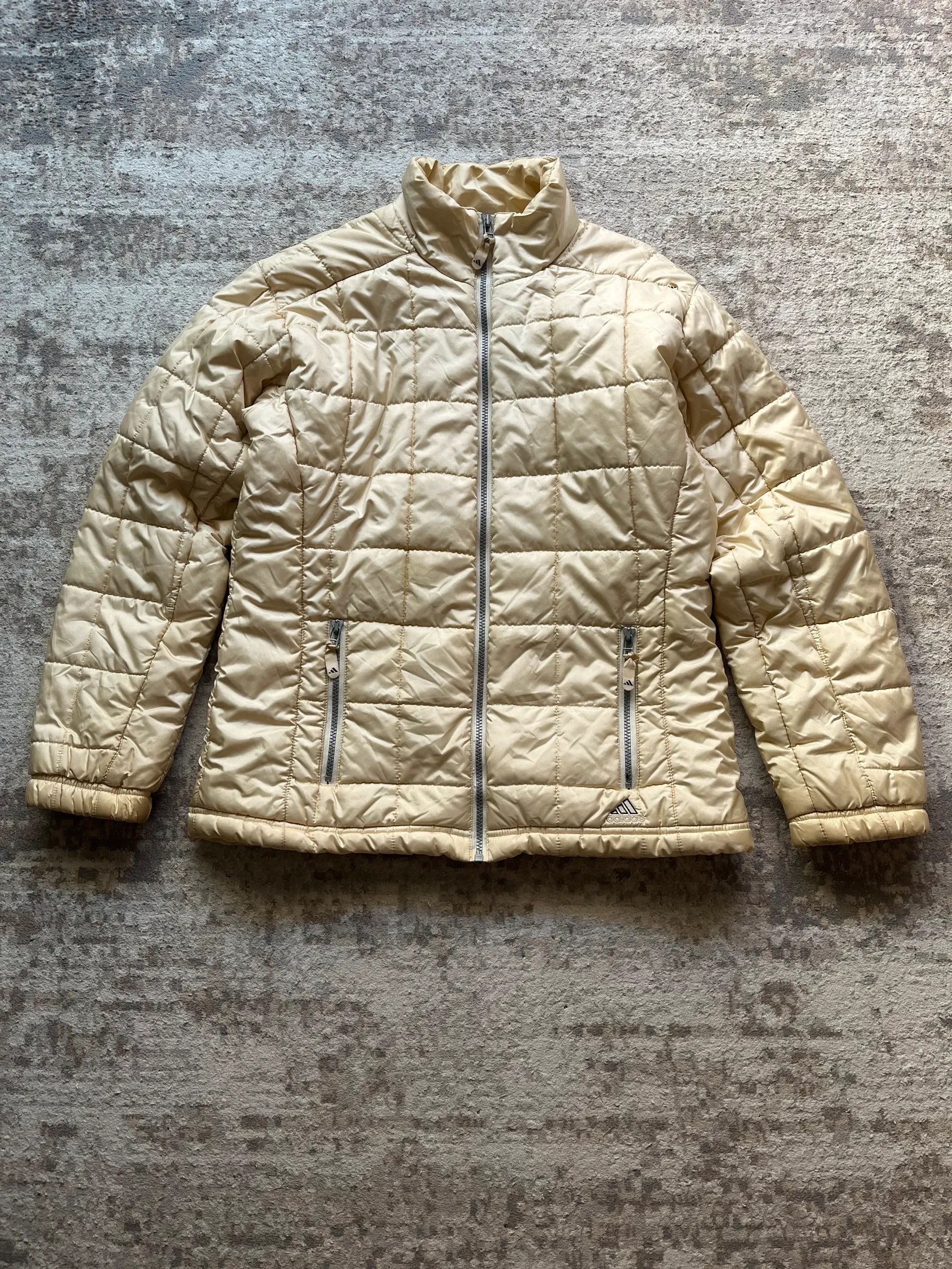 Adidas Adidas 1999 Puffer Jacket Sz L Women’s Rare Cream Size L / US 10 / IT 46 - 2 Thumbnail