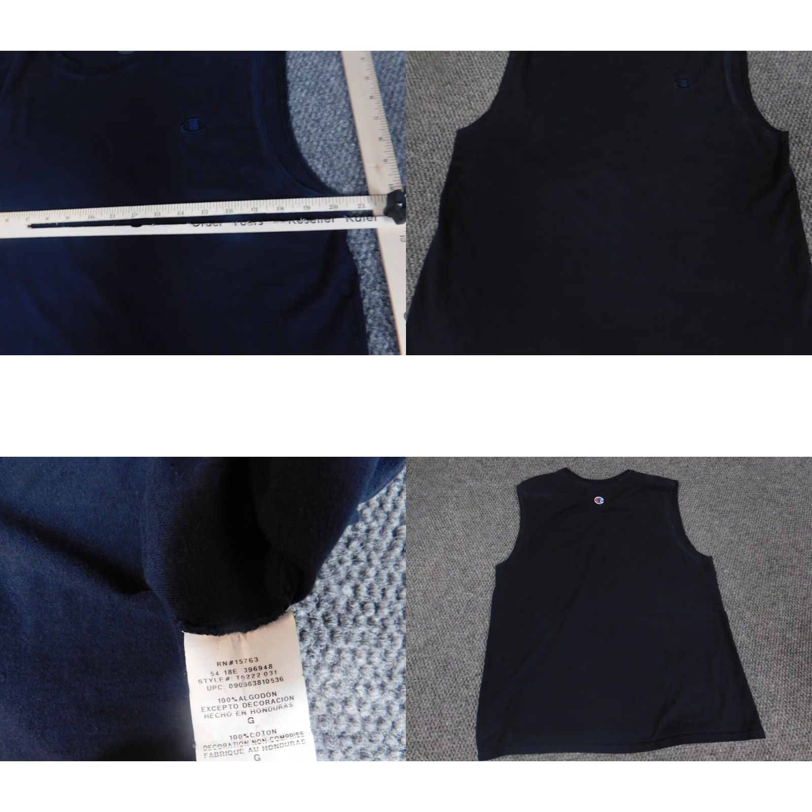 Champion Champion Shirt Mens Large Blue Logo Tank Size US L / EU 52-54 / 3 - 8 Thumbnail