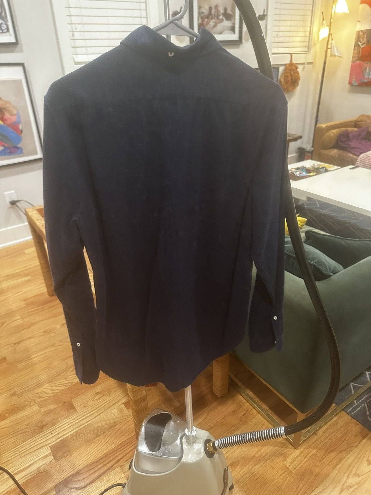 Taylor Stitch Taylor stitch navy jacquard long sleeve button down Size US S / EU 44-46 / 1 - 3 Thumbnail