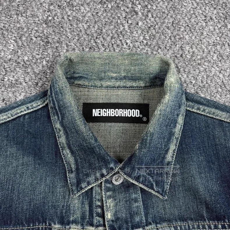 Neighborhood Neighborhood Single Pocket Destroyed Washed Denim Jacket Size US M / EU 48-50 / 2 - 6 Thumbnail
