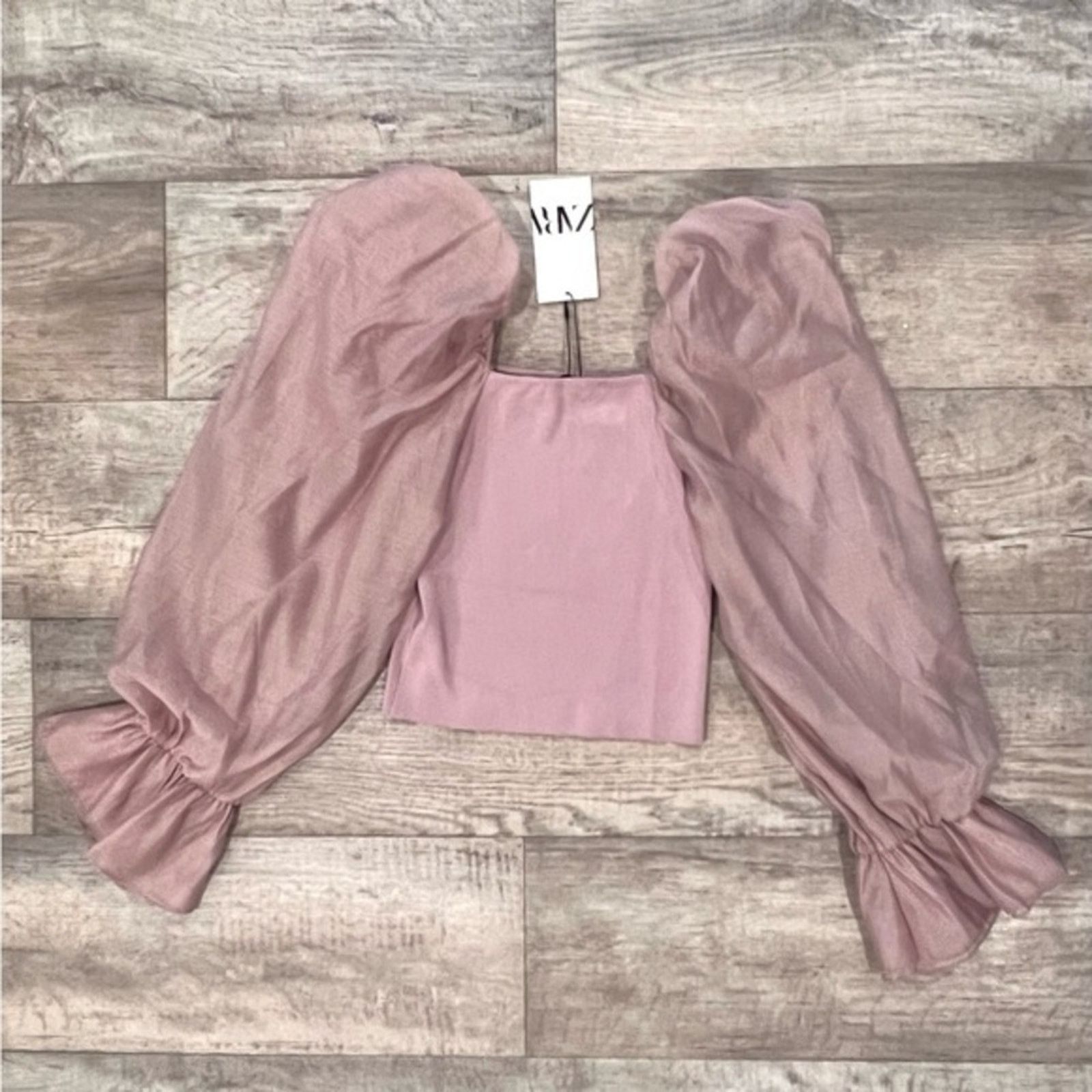 Zara ZARA Puff Sleeve Knit Top NWT Size L / US 10 / IT 46 - 20 Thumbnail
