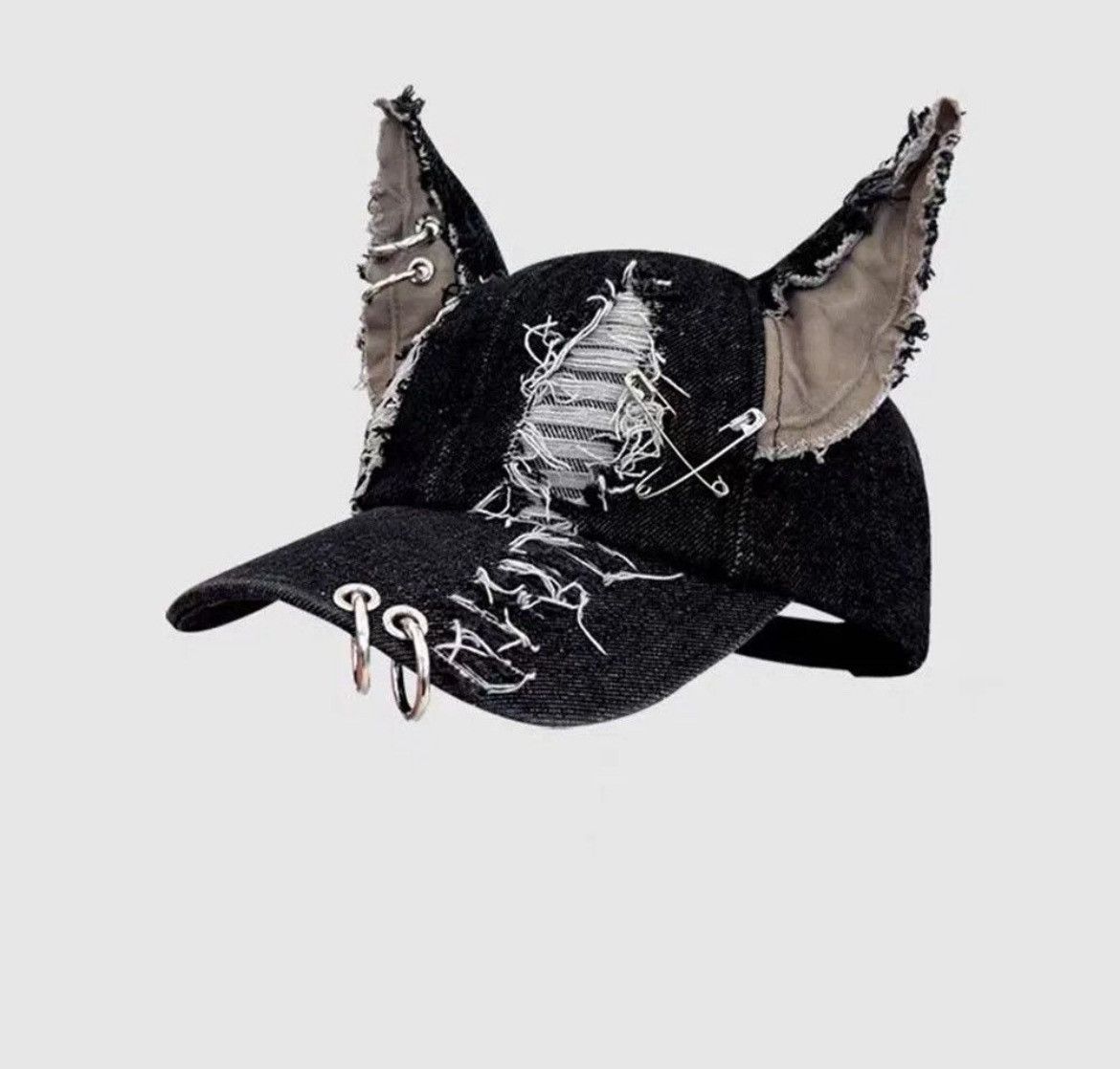Japanese Brand Graffiti Jeans Rabbit Ear Cowboy Washed Vintage Baseball Cap Size ONE SIZE - 1 Thumbnail