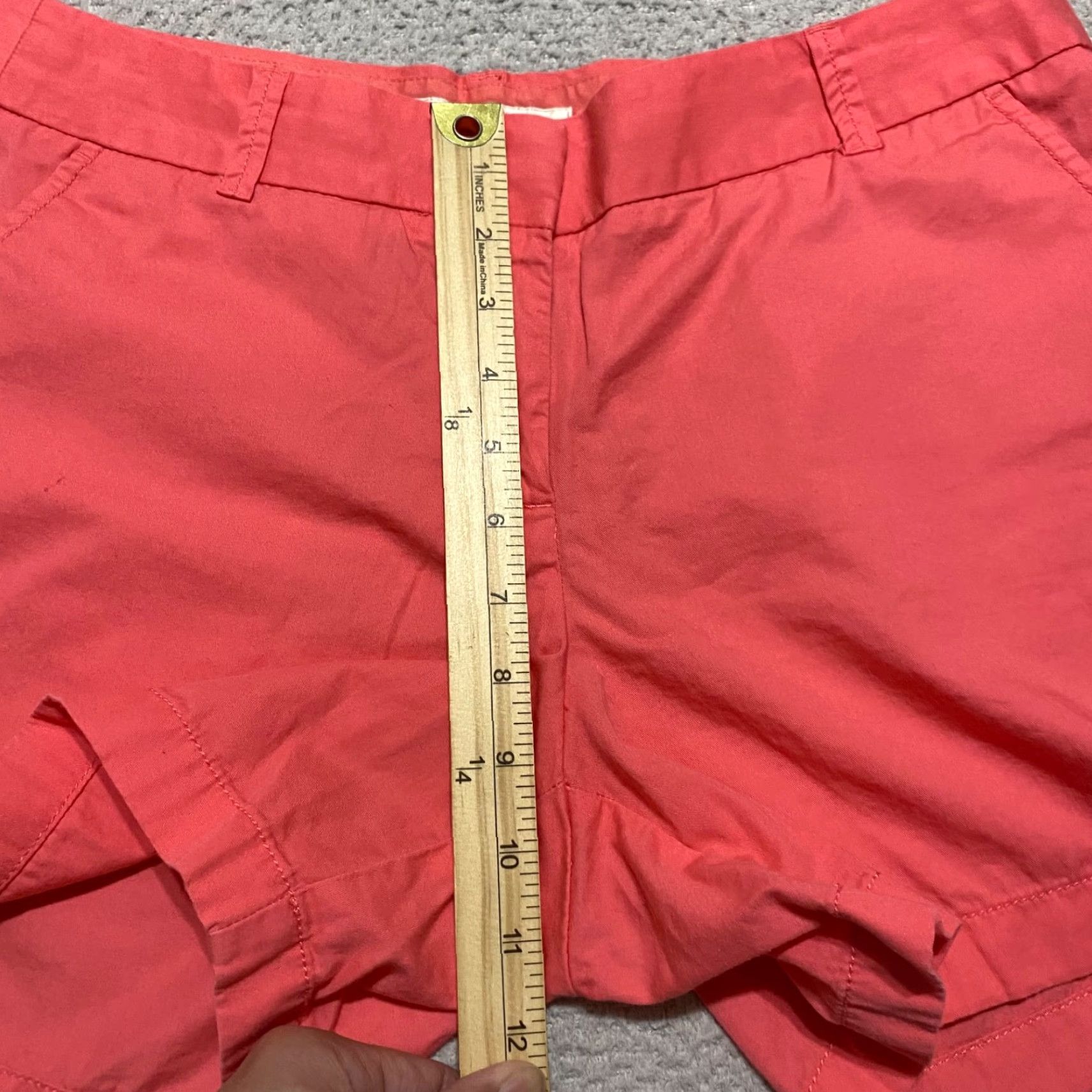 J.Crew J.CREW Pink Shorts Chino 100% Cotton Mid Rise Inseam 4" Front Flat Front Pockets Women Size 10 Size 32" / US 10 / IT 46 - 5 Thumbnail