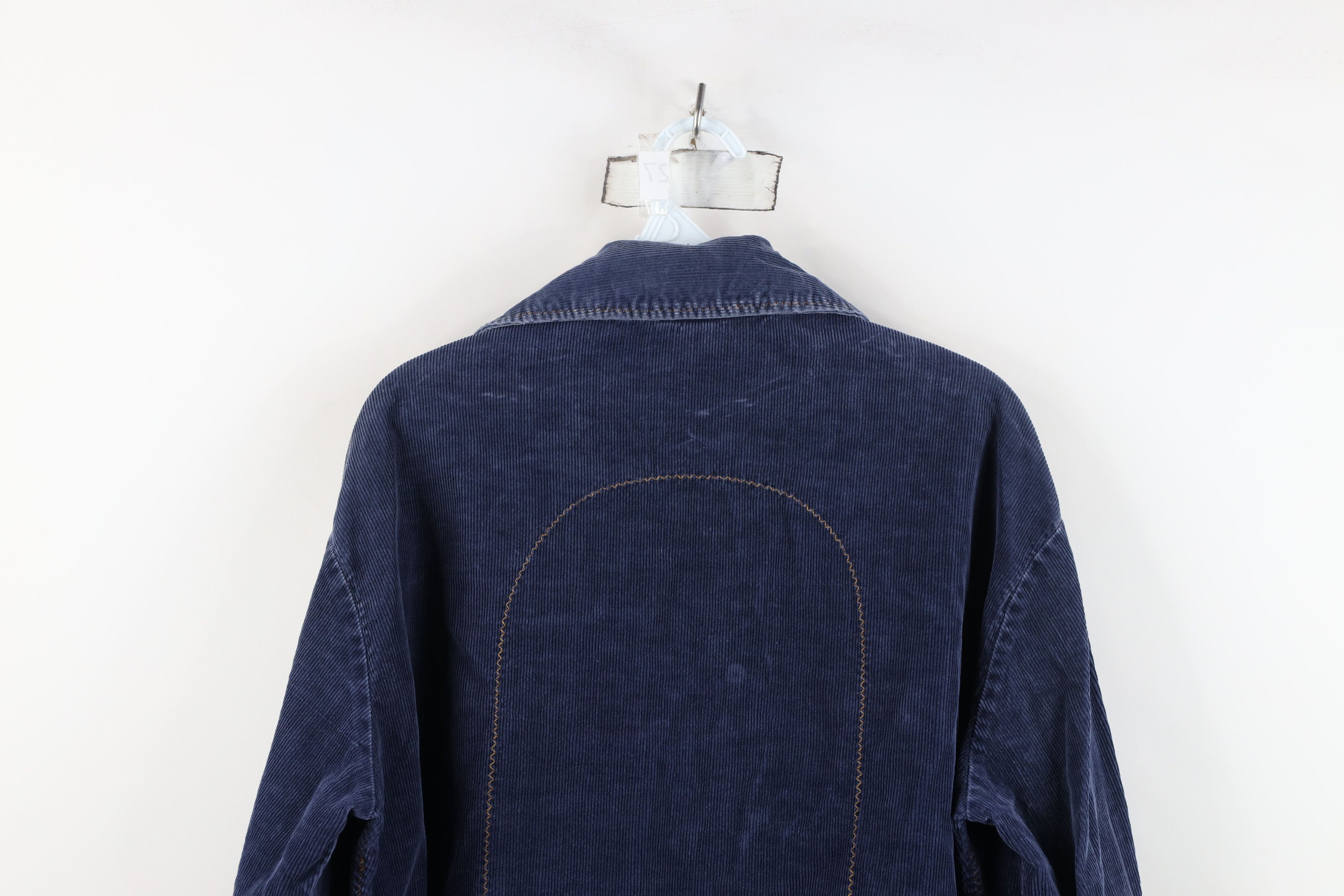 Vintage Vintage 60s 70s Streetwear Corduroy Trucker Jacket Blue USA Size M / US 6-8 / IT 42-44 - 13 Thumbnail