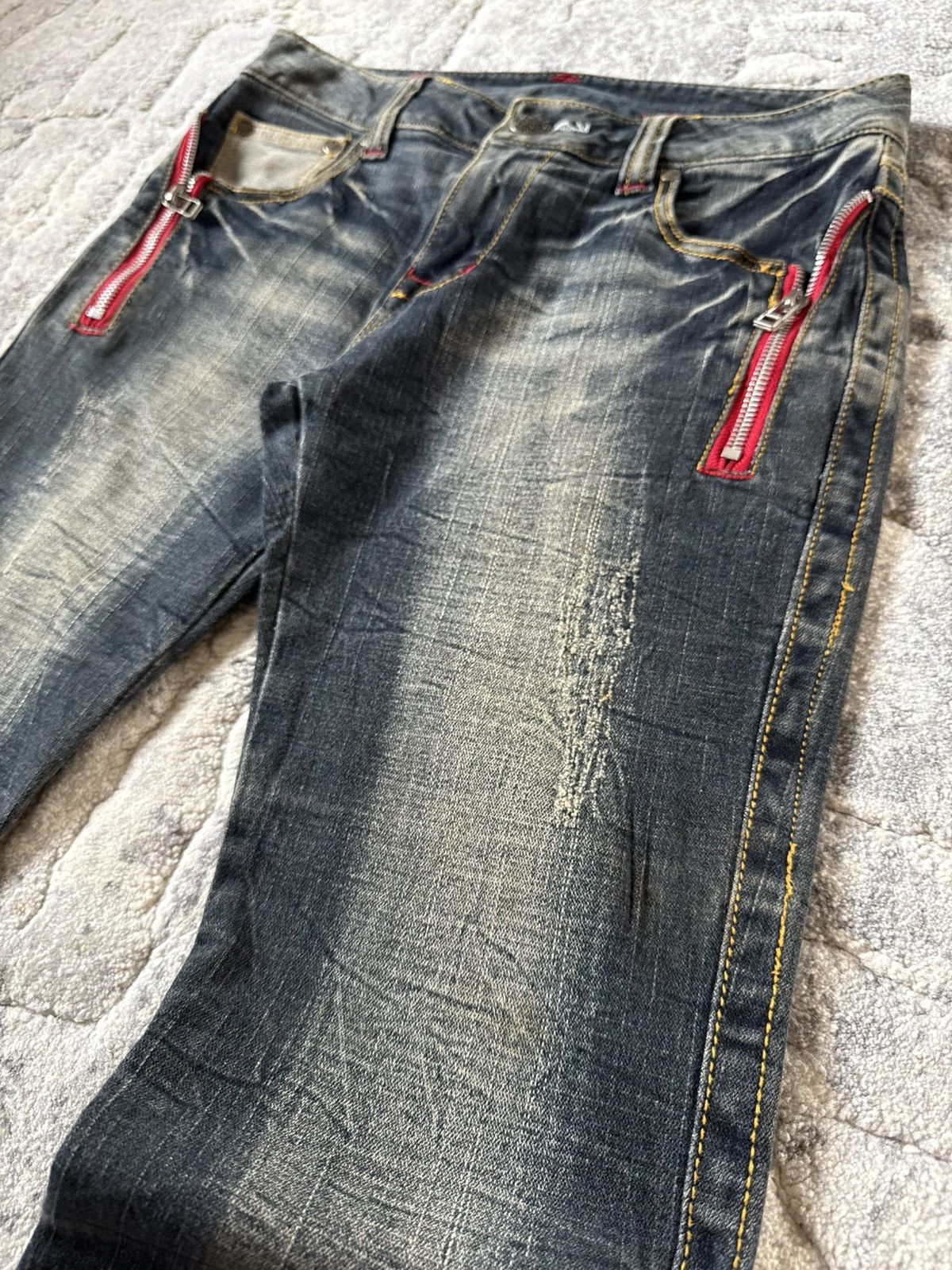 If Six Was Nine Ifsixwasnine Lgb Kapital Junya Style Low Rise Flared Jeans Size US 28 / EU 44 - 9 Thumbnail