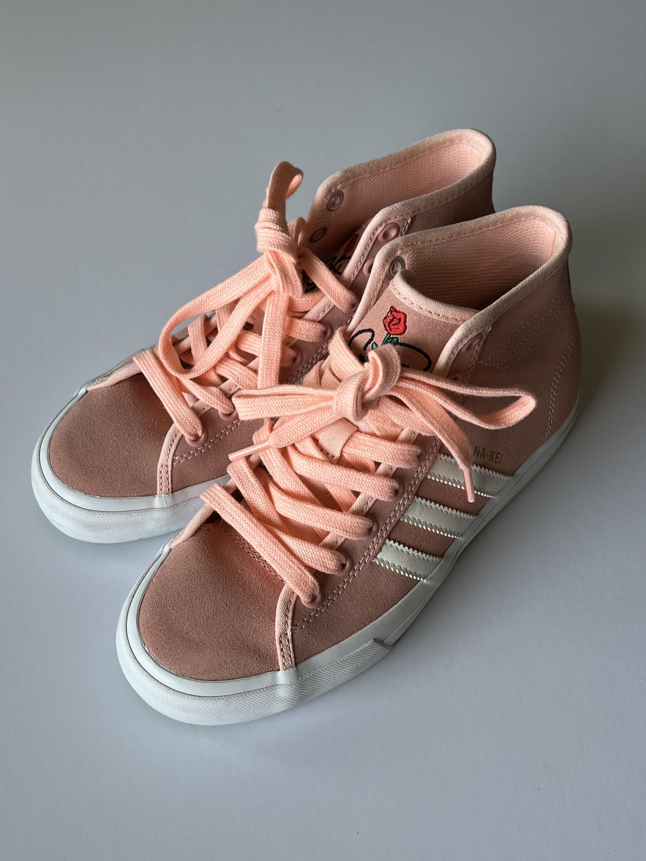 Adidas Adidas x Nakel Smith Pink High Top Sneakers Size US 5 / EU 37 - 1 Thumbnail