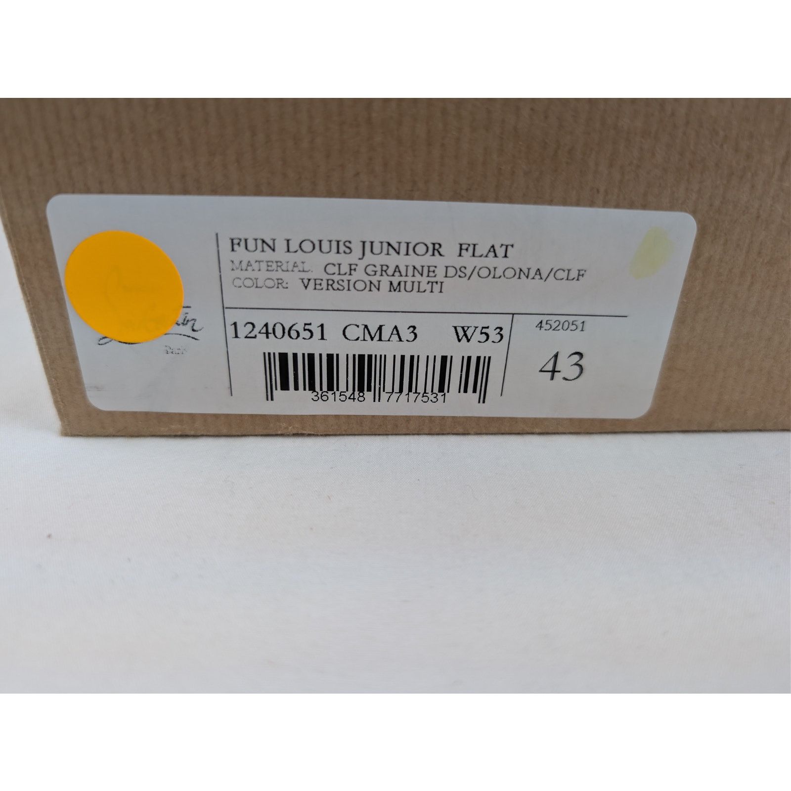 Christian Louboutin o1rshd1 Fun Louis Junior Flat Sneakers in Multicolor Size US 10 / EU 43 - 24 Thumbnail