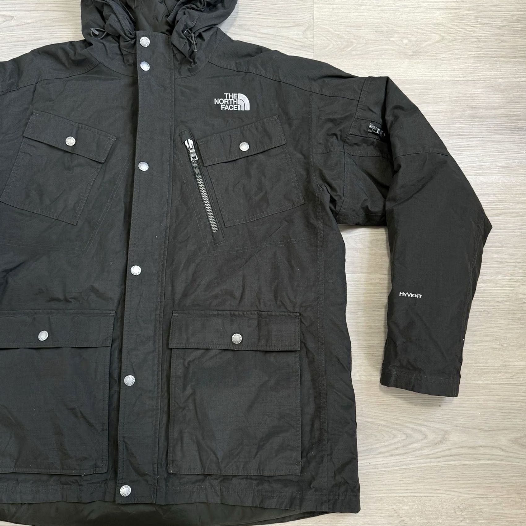 The North Face The North Face HyVent Parka Jacket XL Dark Grey Men Hooded Down Winter Goose Down Mcmurdo Full Zip Pockets Size US XL / EU 56 / 4 - 3 Thumbnail