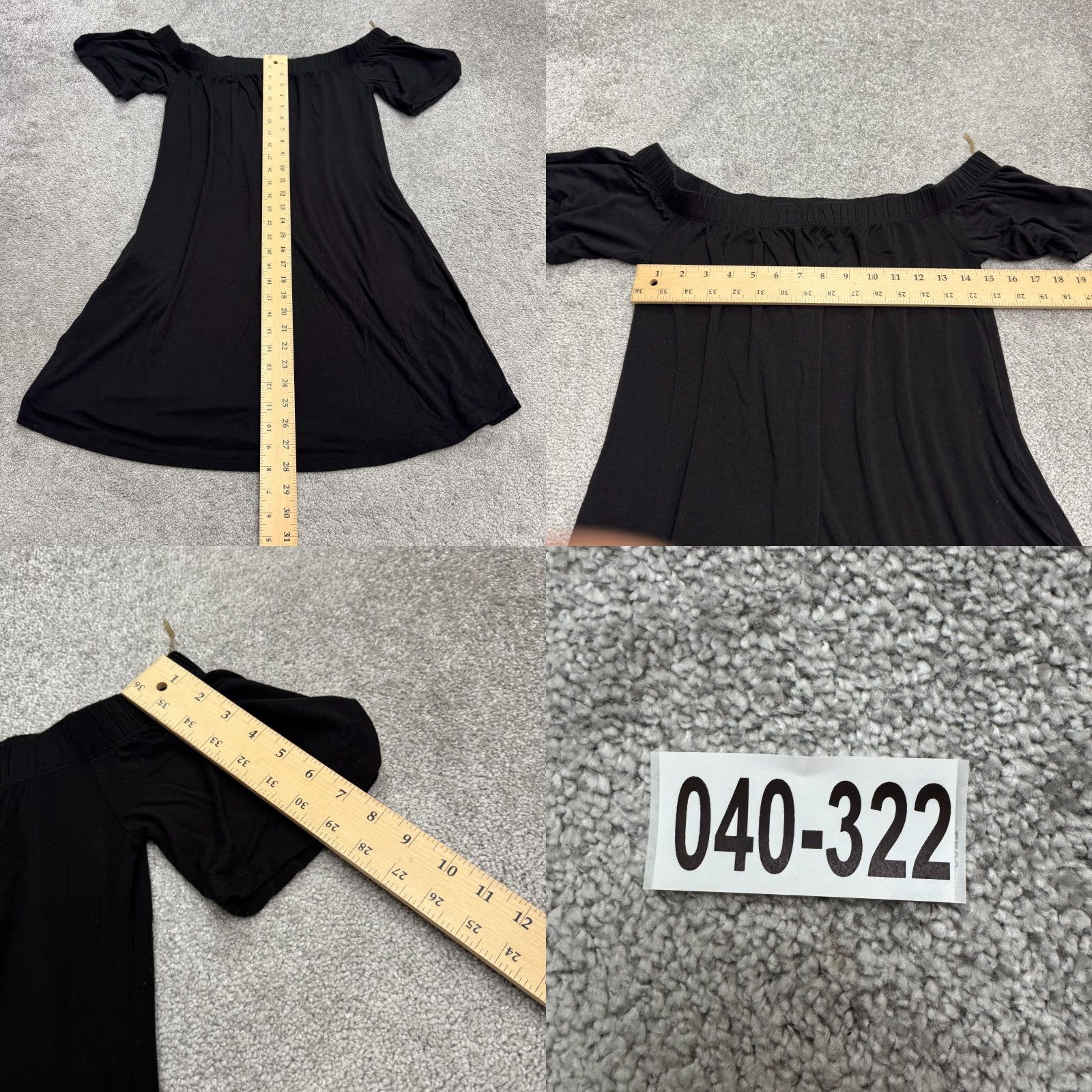 Talbots Abound Tunic Off Shoulder Blouse Womens M Black Rayon Mini Dress Pocket Talbots Casual Shirt Size M / US 6-8 / IT 42-44 - 8 Thumbnail