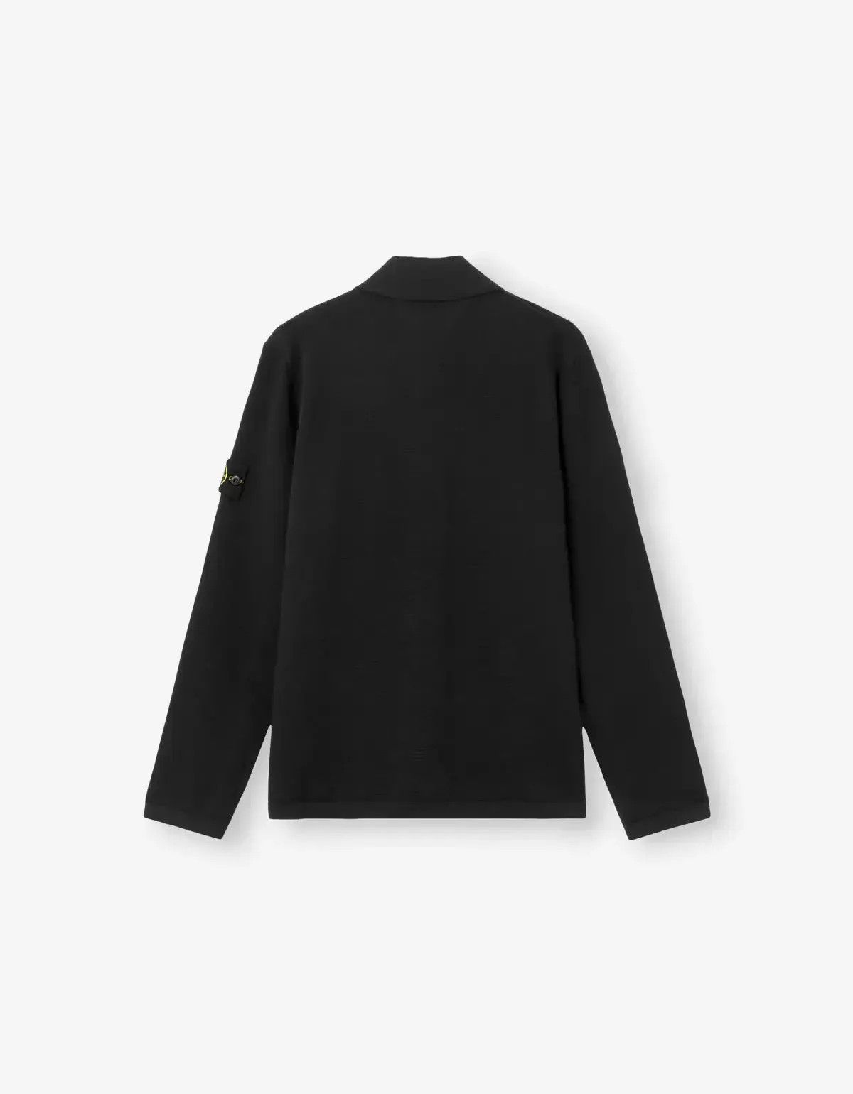 Stone Island Stone Island Black Knit LS Polo Shirt Size US XL / EU 56 / 4 - 2 Thumbnail