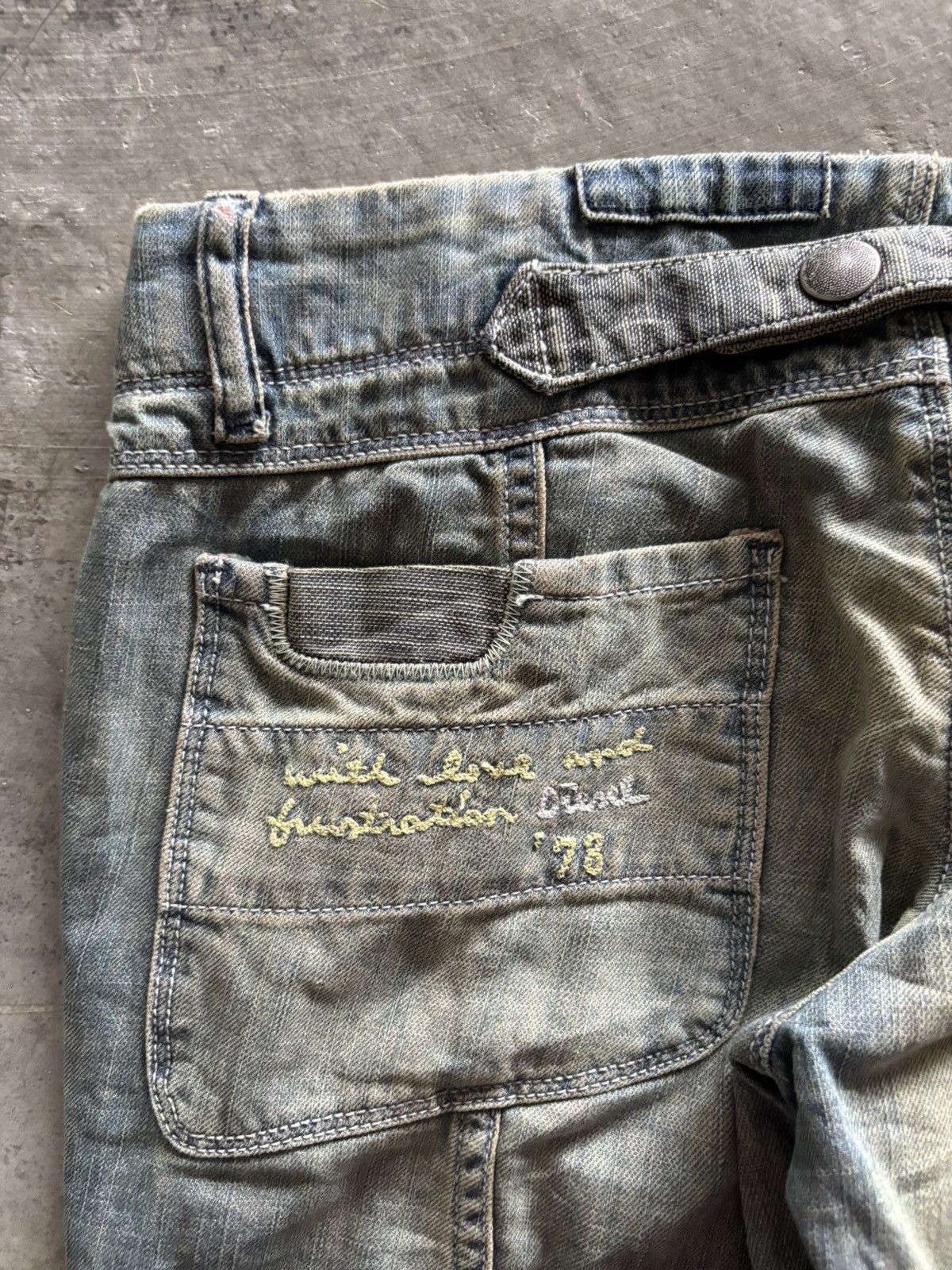 Diesel RARE flared diesel rusty patchwork art panelled distressed Size 27" / US 4 / IT 40 - 19 Thumbnail