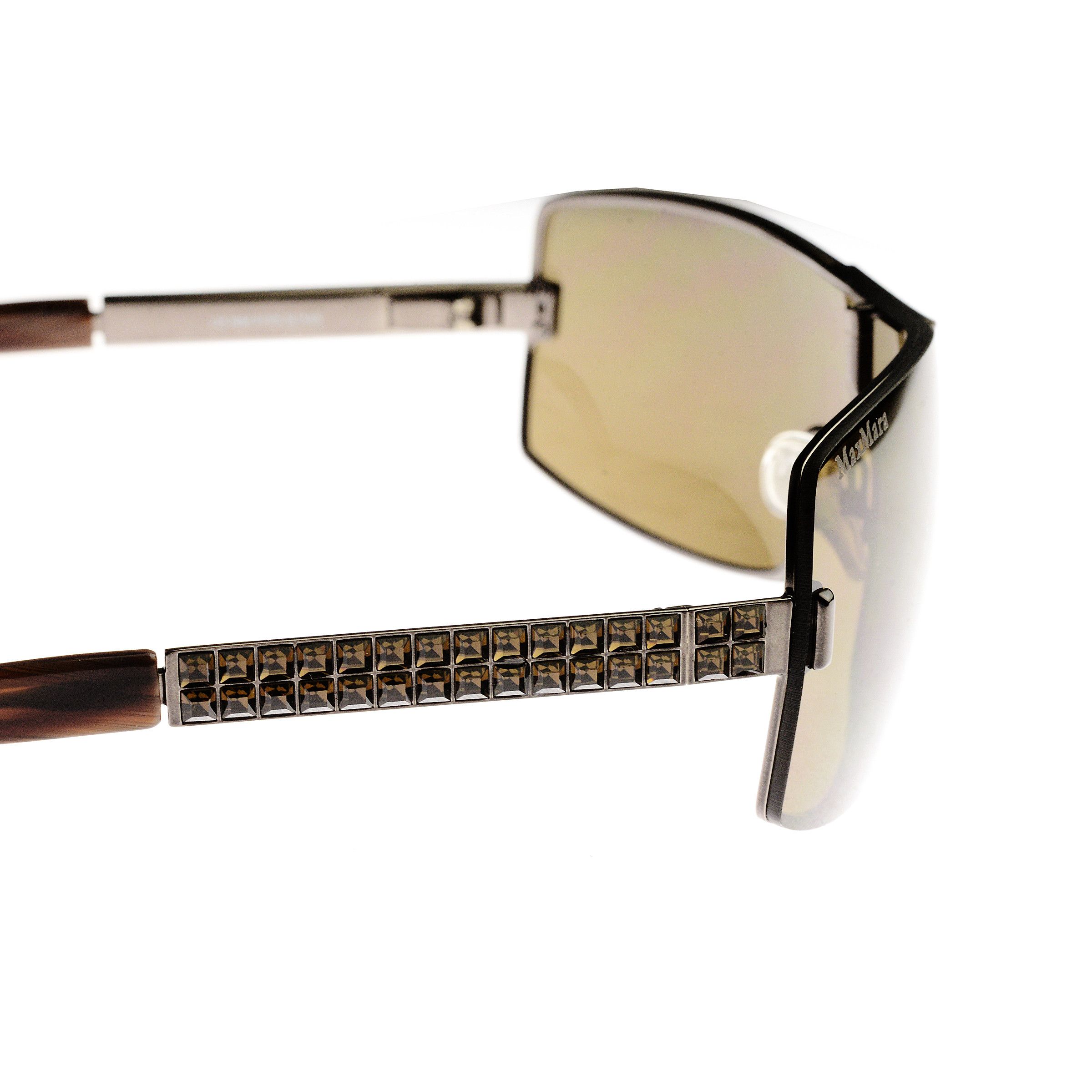 Max Mara Max Mara '00s Brown Gems Oversized Sunglasses Size ONE SIZE - 3 Thumbnail